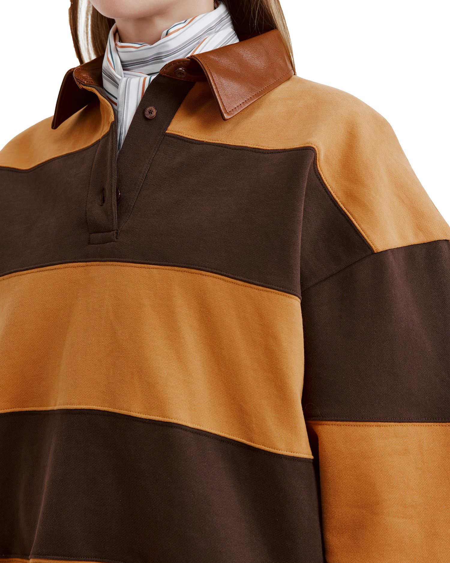 Acne Studios Acne Studios Spliced Lapel Stripe Sweatshirt Size S / US 4 / IT 40 - 5 Thumbnail