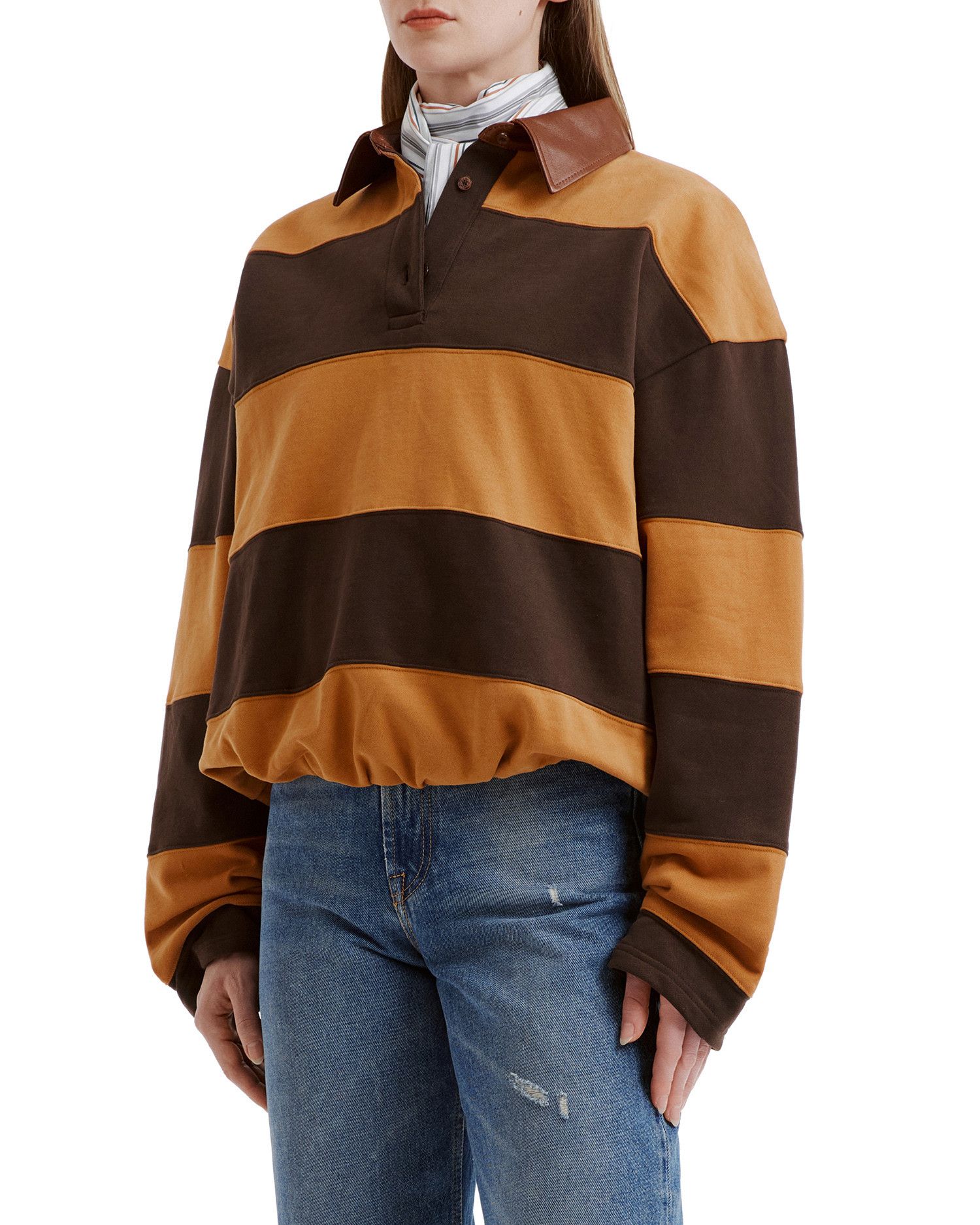 Acne Studios Acne Studios Spliced Lapel Stripe Sweatshirt Size S / US 4 / IT 40 - 3 Thumbnail