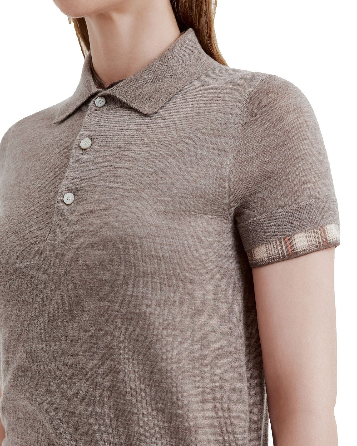 Acne Studios Acne Studios Plaid Spliced Lapel Short Sleeve Knit Top Size S / US 4 / IT 40 - 5 Thumbnail