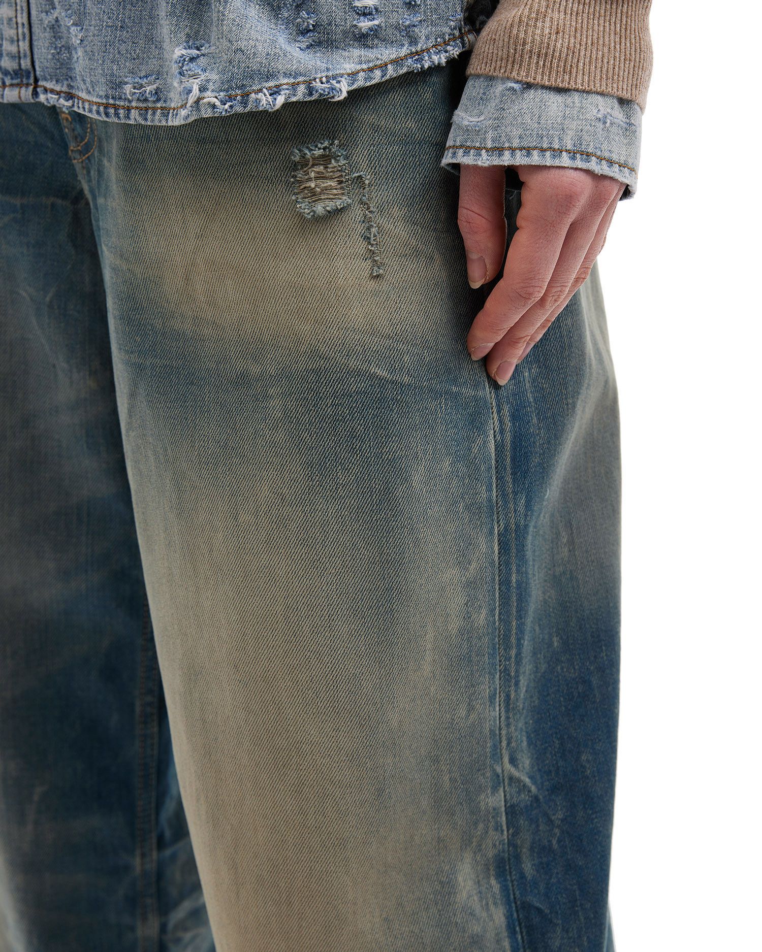 Acne Studios Acne Studios 1981 BAGGY FIT Distressed Straight Jeans Size 26" / US 2 / IT 38 - 5 Thumbnail