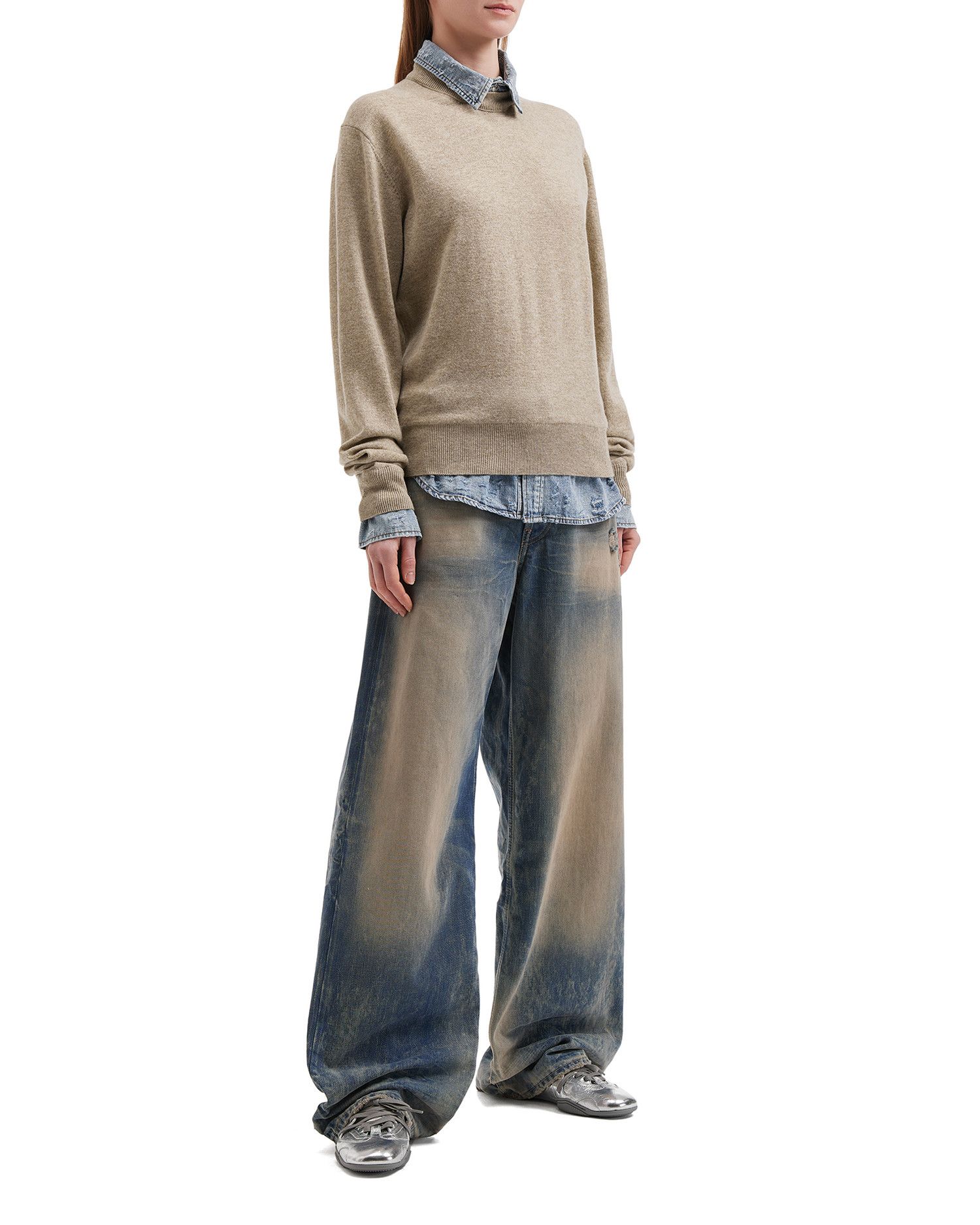 Acne Studios Acne Studios Denim Spliced Knitwear Size S / US 4 / IT 40 - 2 Thumbnail