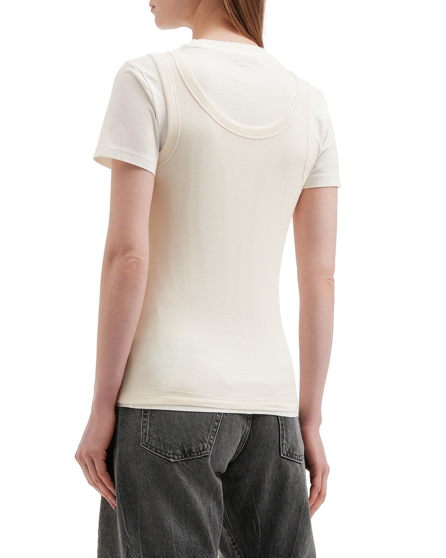 Acne Studios Acne Studios Layered Short Sleeve T-Shirt Size L / US 10 / IT 46 - 4 Thumbnail
