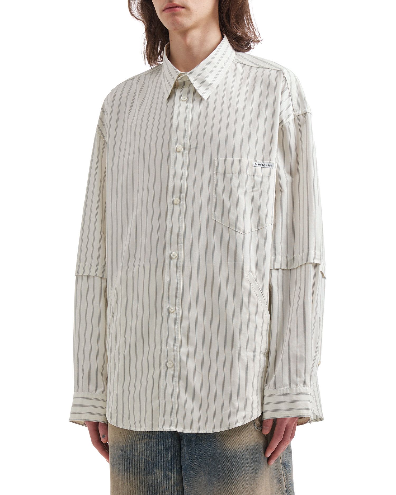Acne Studios Acne Studios Stripe Long Sleeve Shirt Size US L / EU 52-54 / 3 - 3 Thumbnail