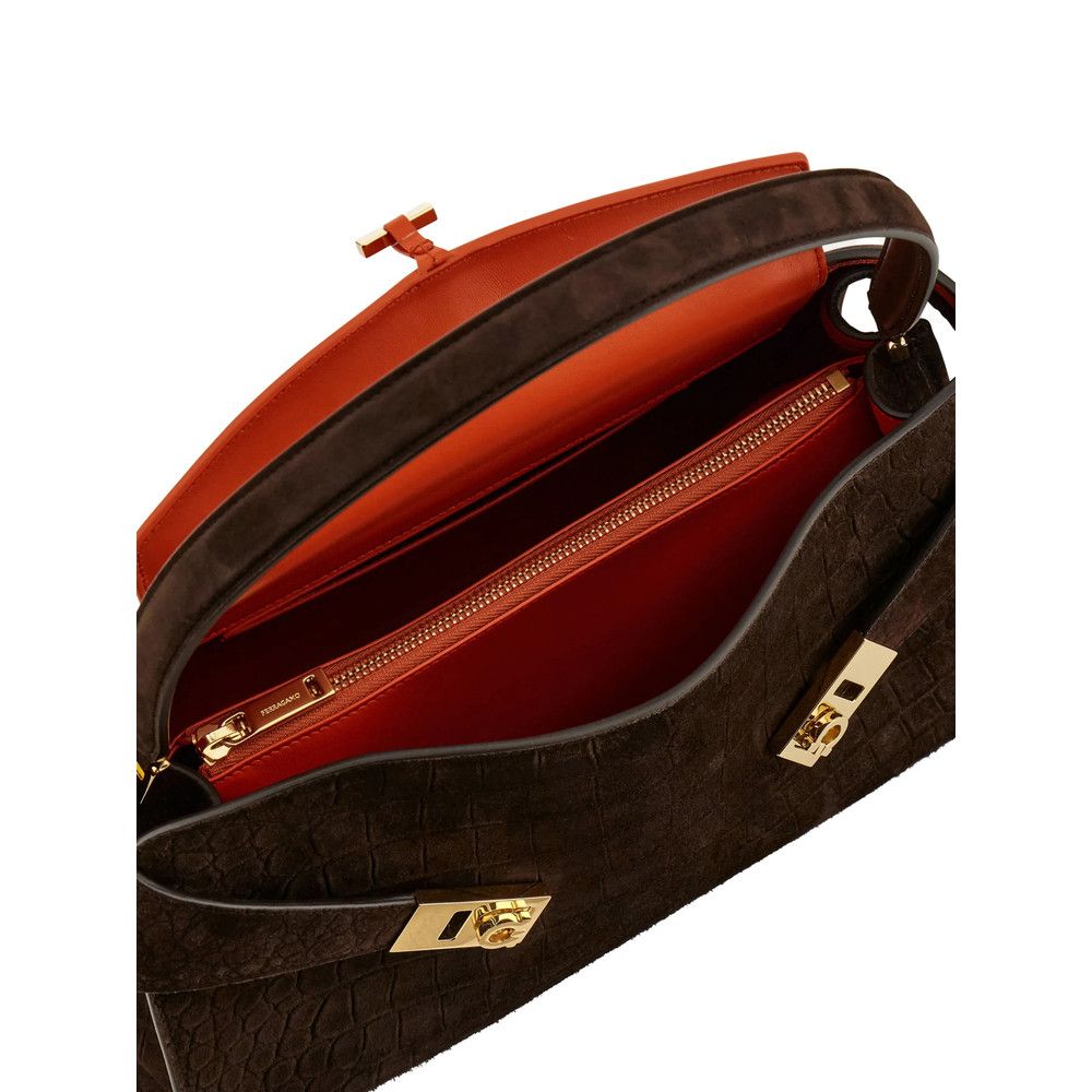 Salvatore Ferragamo Ferragamo BROWN Shoulder Bags Size ONE SIZE - 5 Thumbnail
