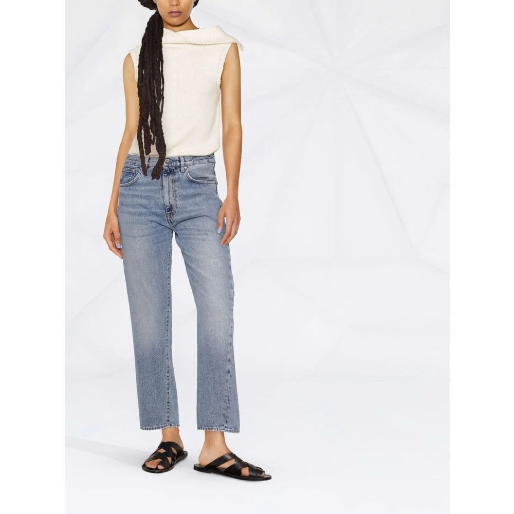 Toteme Toteme BLUE Denim - Cropped Jeans Size 27" / US 4 / IT 40 - 4 Thumbnail