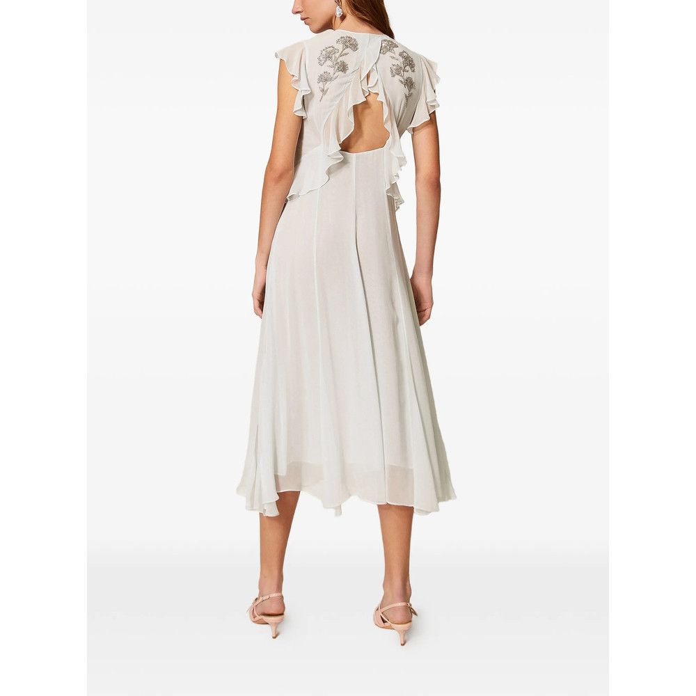 TWINSET Twinset WHITE Dresses - Day Dresses Size S / US 4 / IT 40 - 4 Thumbnail