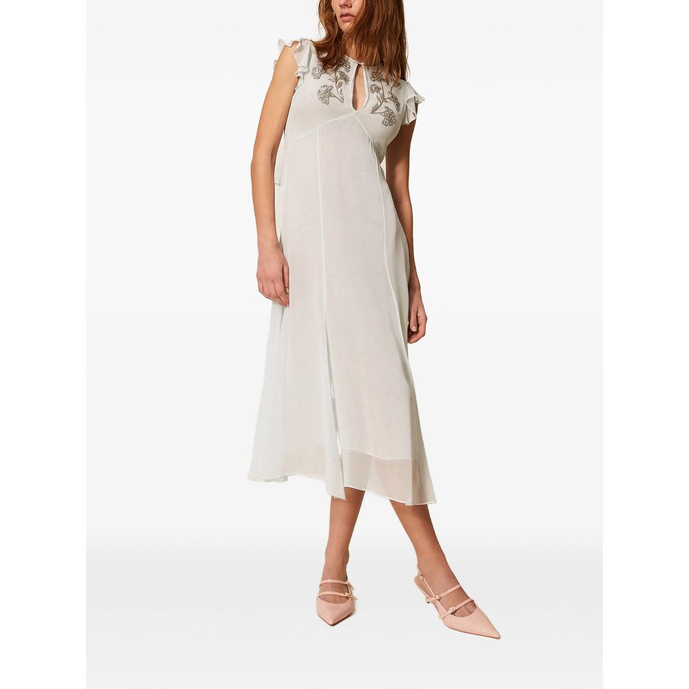 TWINSET Twinset WHITE Dresses - Day Dresses Size M / US 6-8 / IT 42-44 - 2 Thumbnail