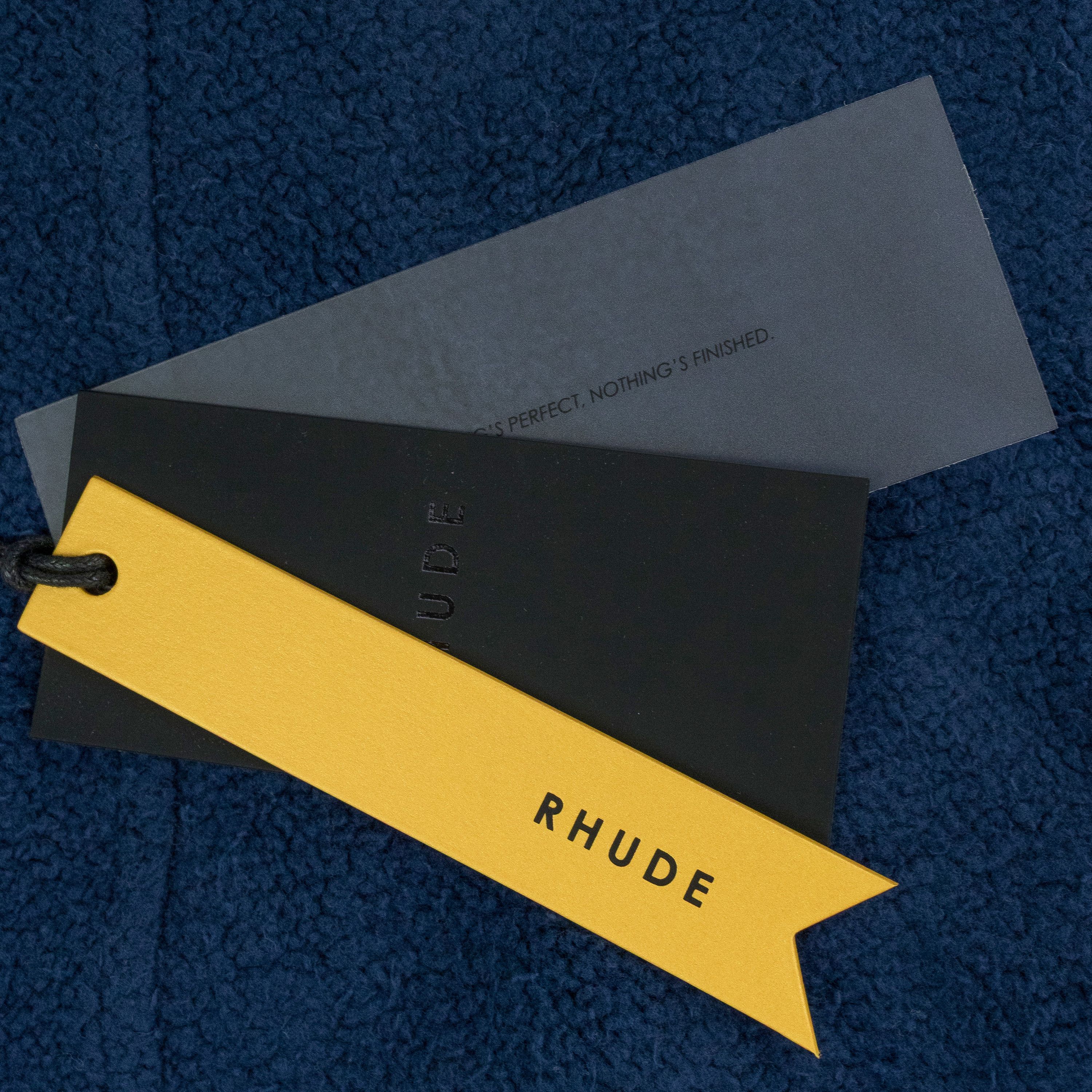 Rhude Rhude NAVY OVERSIZED LOGO TERRY VARSITY JACKET SIZE M Size US M / EU 48-50 / 2 - 6 Thumbnail