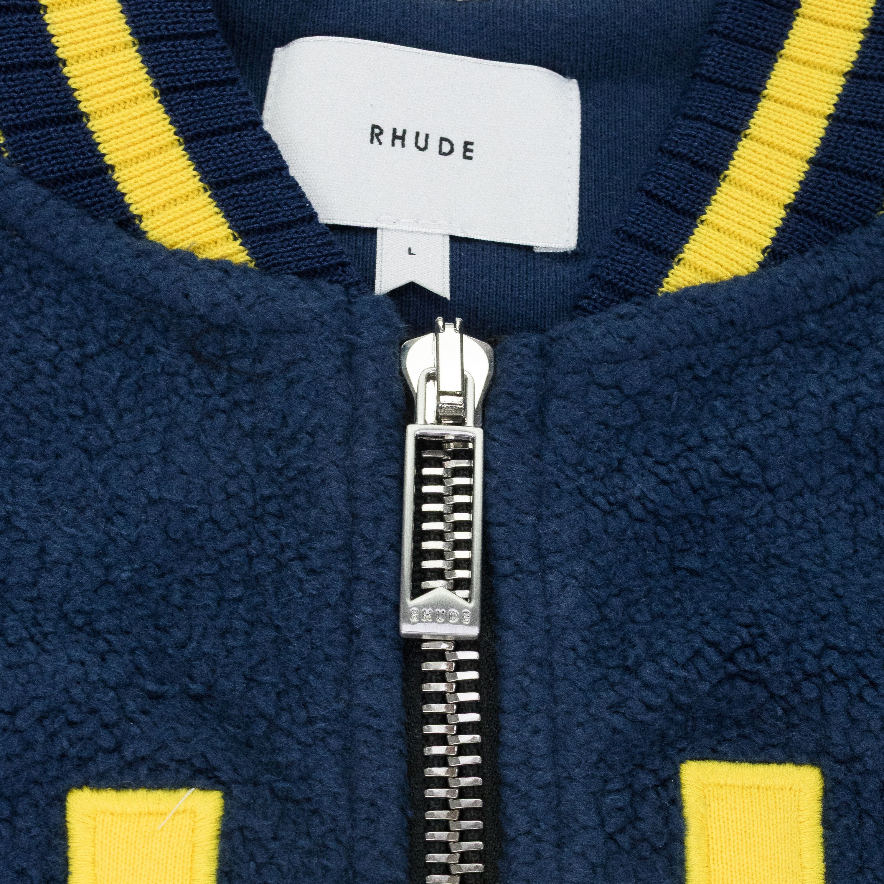 Rhude Rhude NAVY OVERSIZED LOGO TERRY VARSITY JACKET SIZE M Size US M / EU 48-50 / 2 - 5 Thumbnail