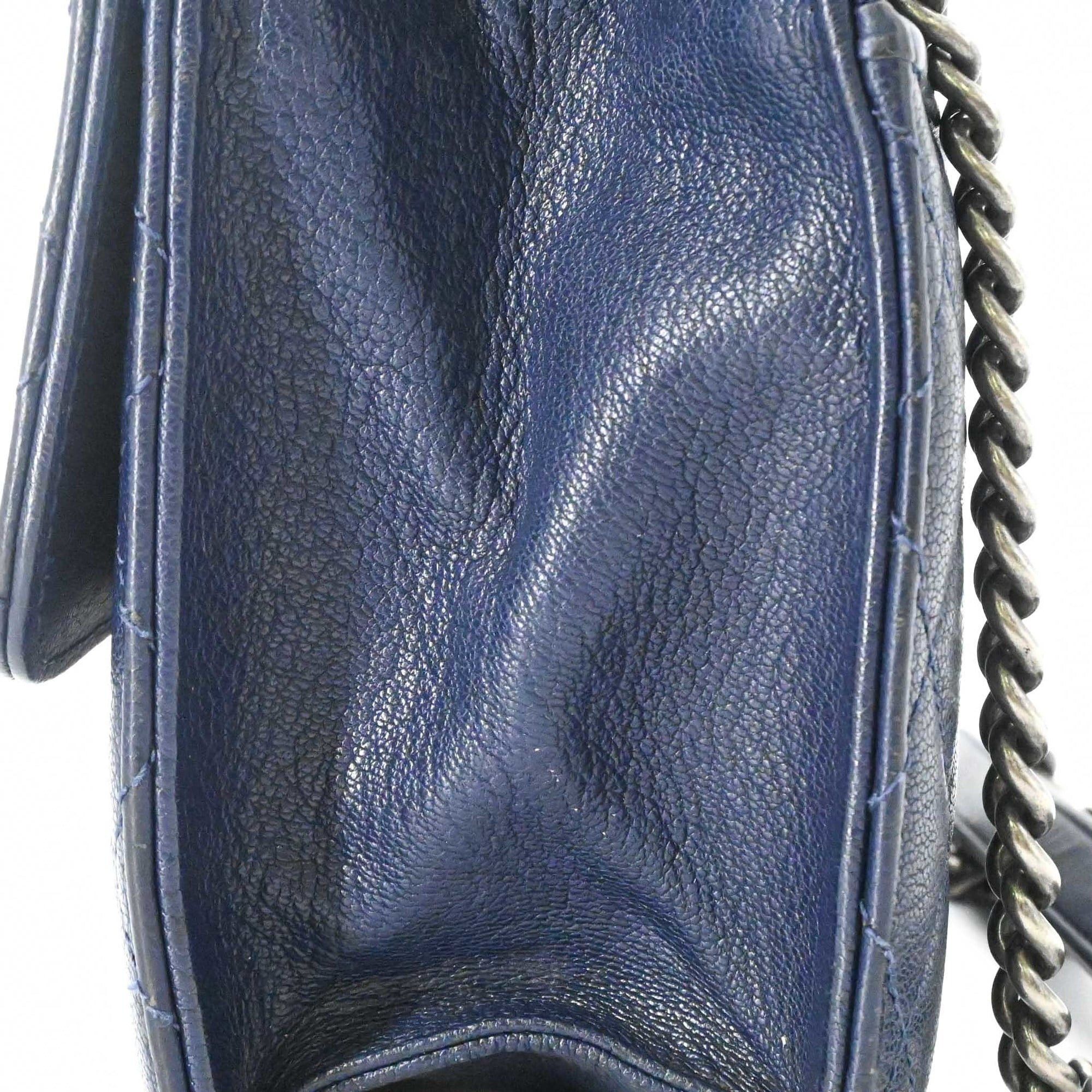 Chanel CHANEL Matelassé Shoulder Bag/Handbag with Chain, Navy, Women's Size ONE SIZE - 17 Thumbnail