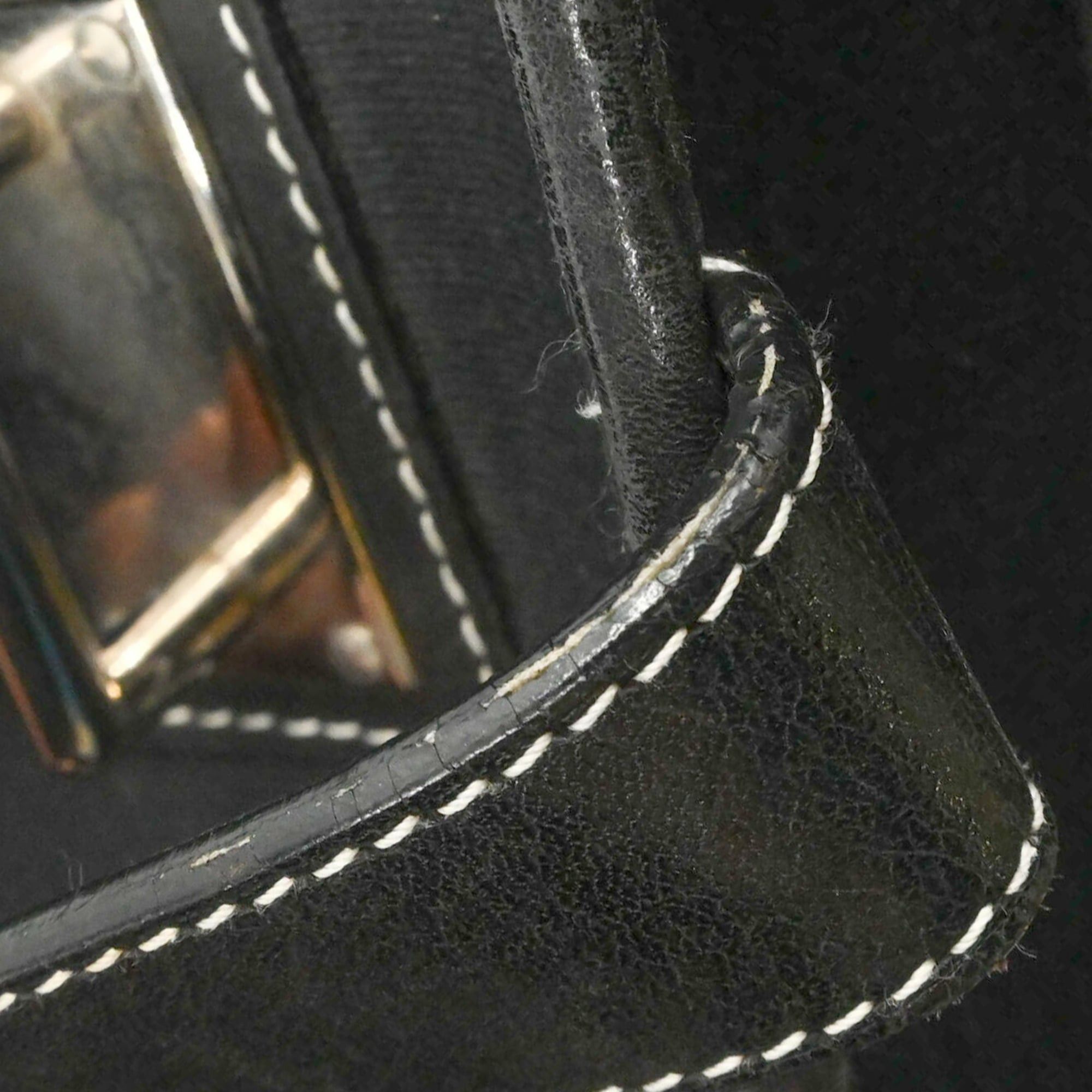 Hermes HERMES Buenaventura MM Shoulder Bag for Men and Women, Black Size ONE SIZE - 19 Thumbnail