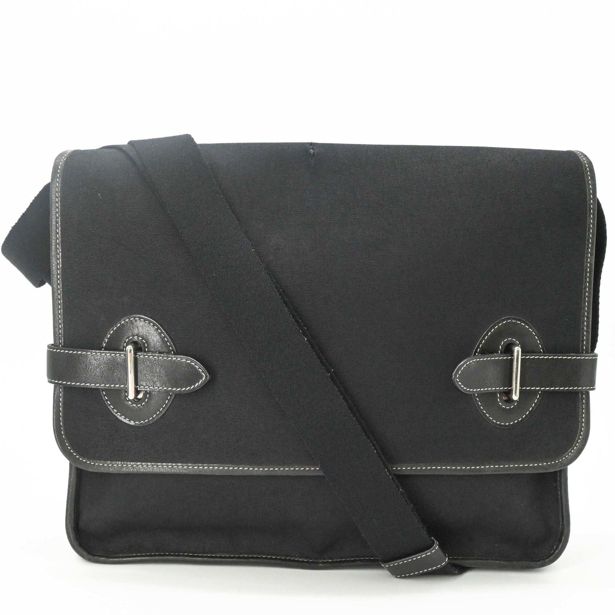 Hermes HERMES Buenaventura MM Shoulder Bag for Men and Women, Black Size ONE SIZE - 2 Thumbnail