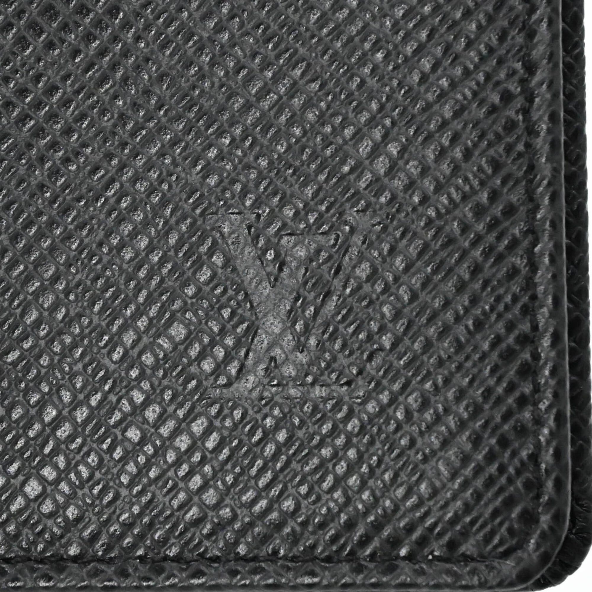 Louis Vuitton LOUIS VUITTON Taiga Agenda Pochette Leather Notebook Cover, Black R20425 Size ONE SIZE - 7 Thumbnail