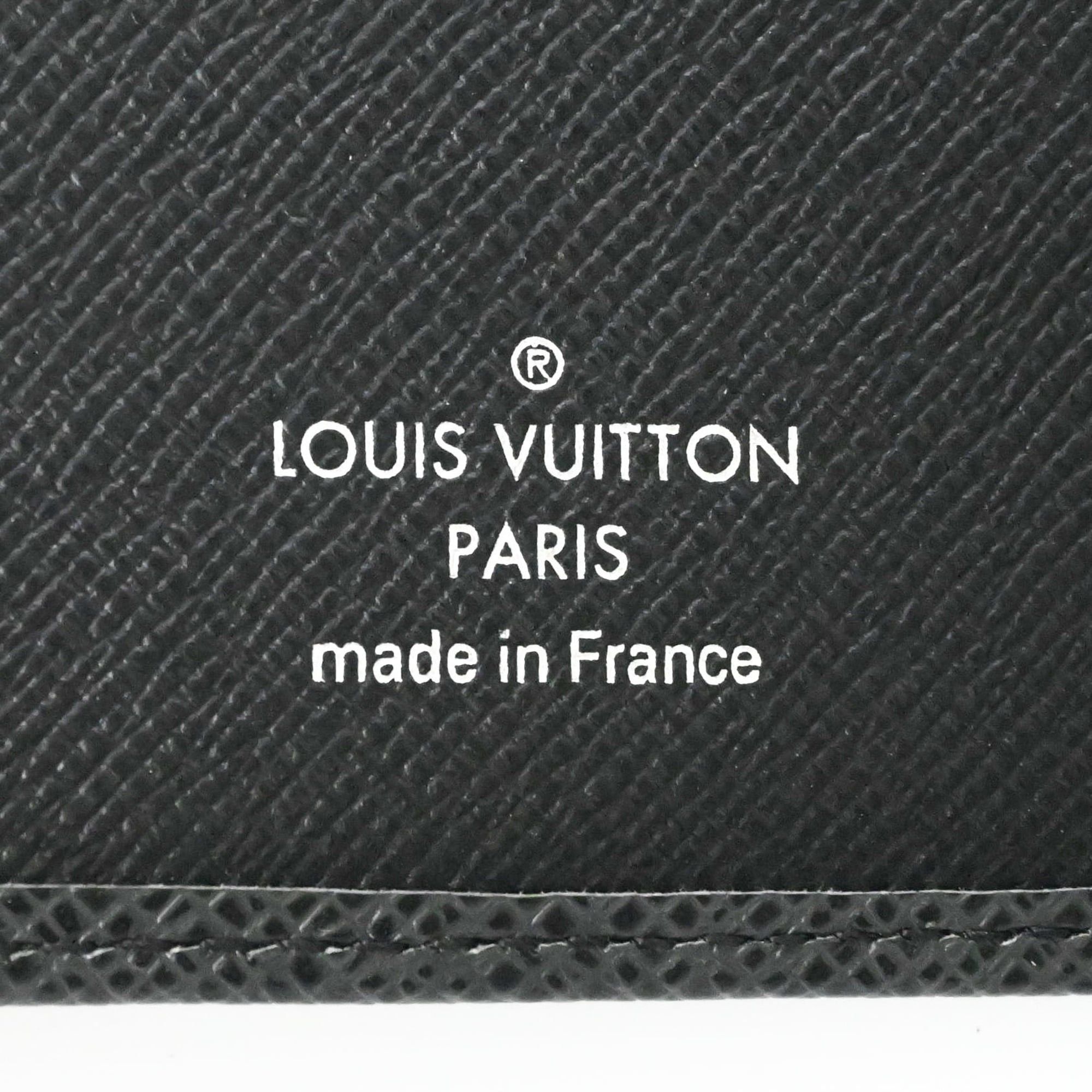 Louis Vuitton LOUIS VUITTON Taiga Agenda Pochette Leather Notebook Cover, Black R20425 Size ONE SIZE - 6 Thumbnail
