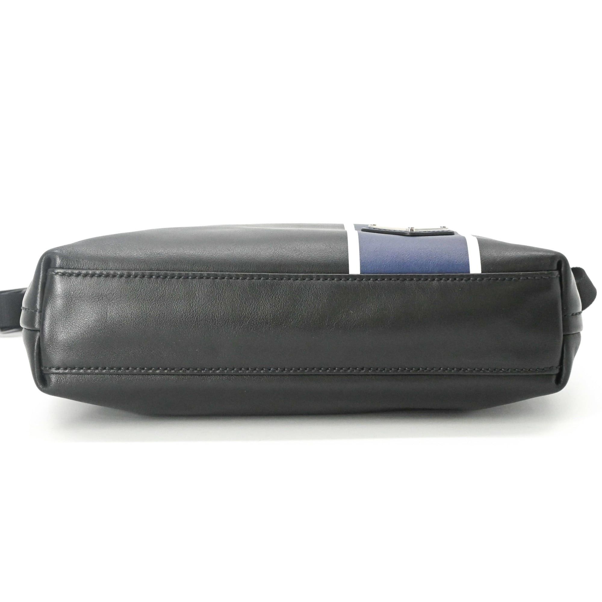 Prada Prada Shoulder Bag Leather Triangle Black Blue 2VH078 Size ONE SIZE - 6 Thumbnail