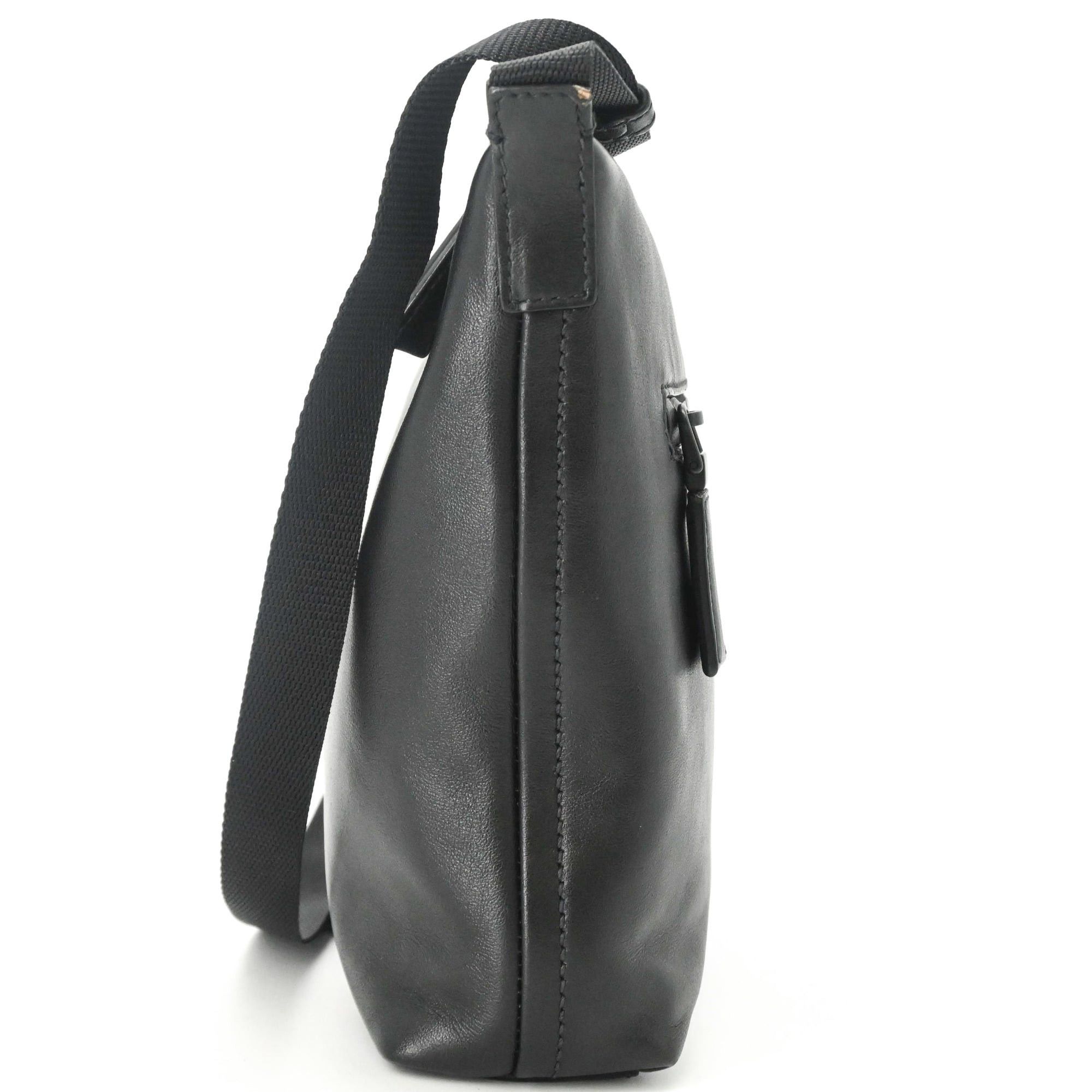 Prada Prada Shoulder Bag Leather Triangle Black Blue 2VH078 Size ONE SIZE - 4 Thumbnail