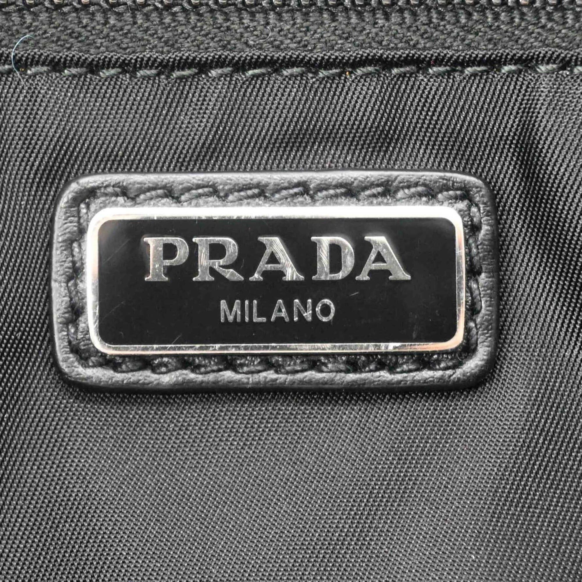 Prada Prada Shoulder Bag Leather Triangle Black Blue 2VH078 Size ONE SIZE - 12 Thumbnail