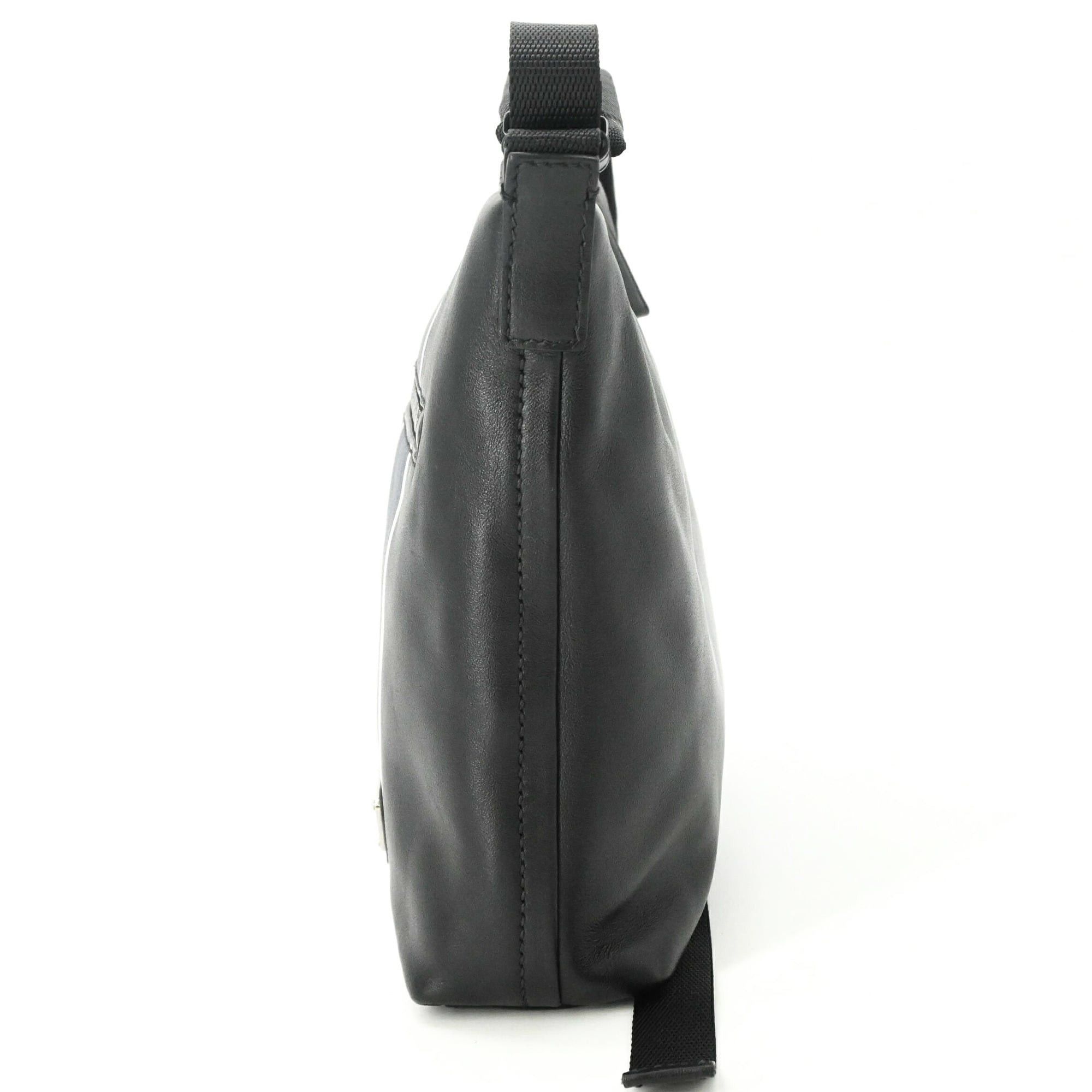 Prada Prada Shoulder Bag Leather Triangle Black Blue 2VH078 Size ONE SIZE - 5 Thumbnail