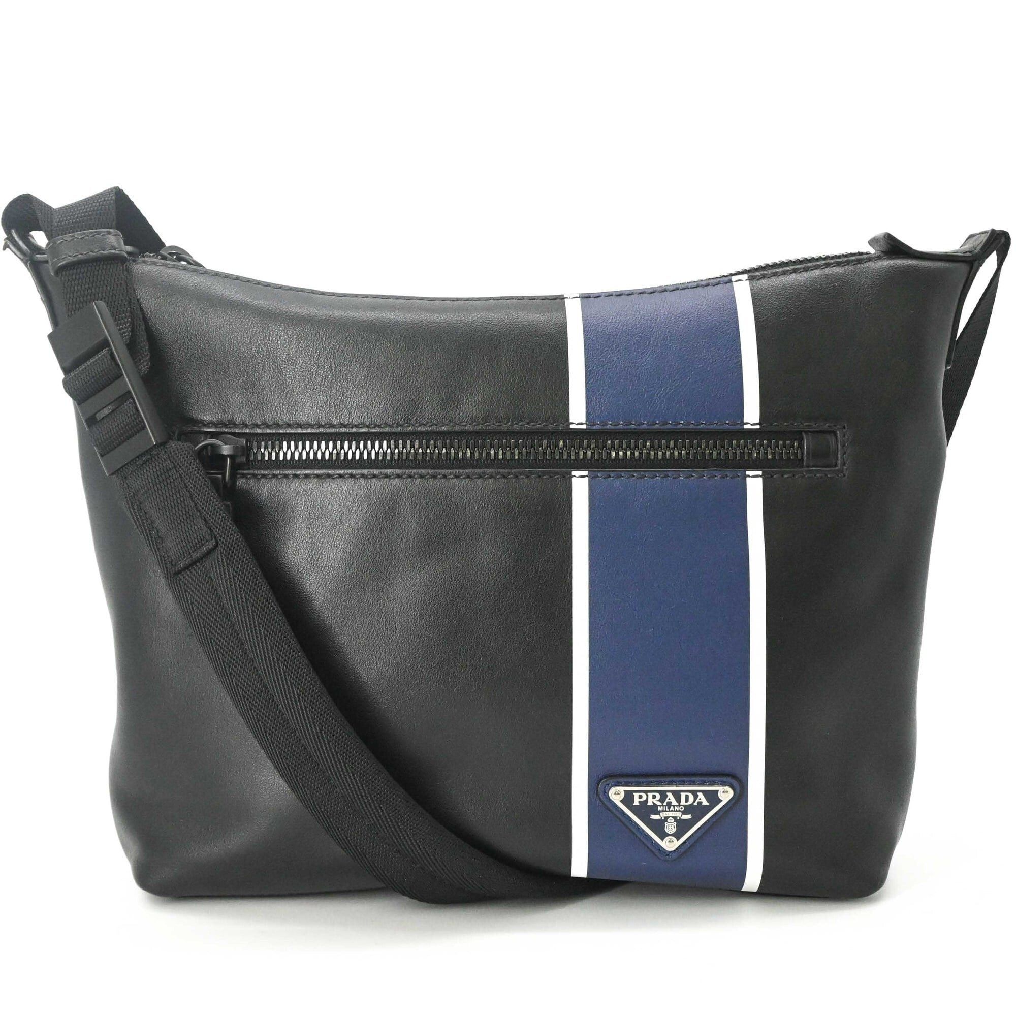 Prada Prada Shoulder Bag Leather Triangle Black Blue 2VH078 Size ONE SIZE - 2 Thumbnail