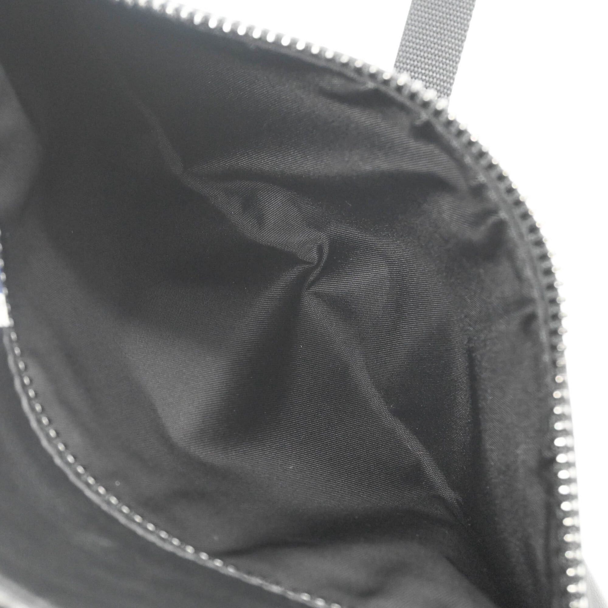 Prada Prada Shoulder Bag Leather Triangle Black Blue 2VH078 Size ONE SIZE - 14 Thumbnail