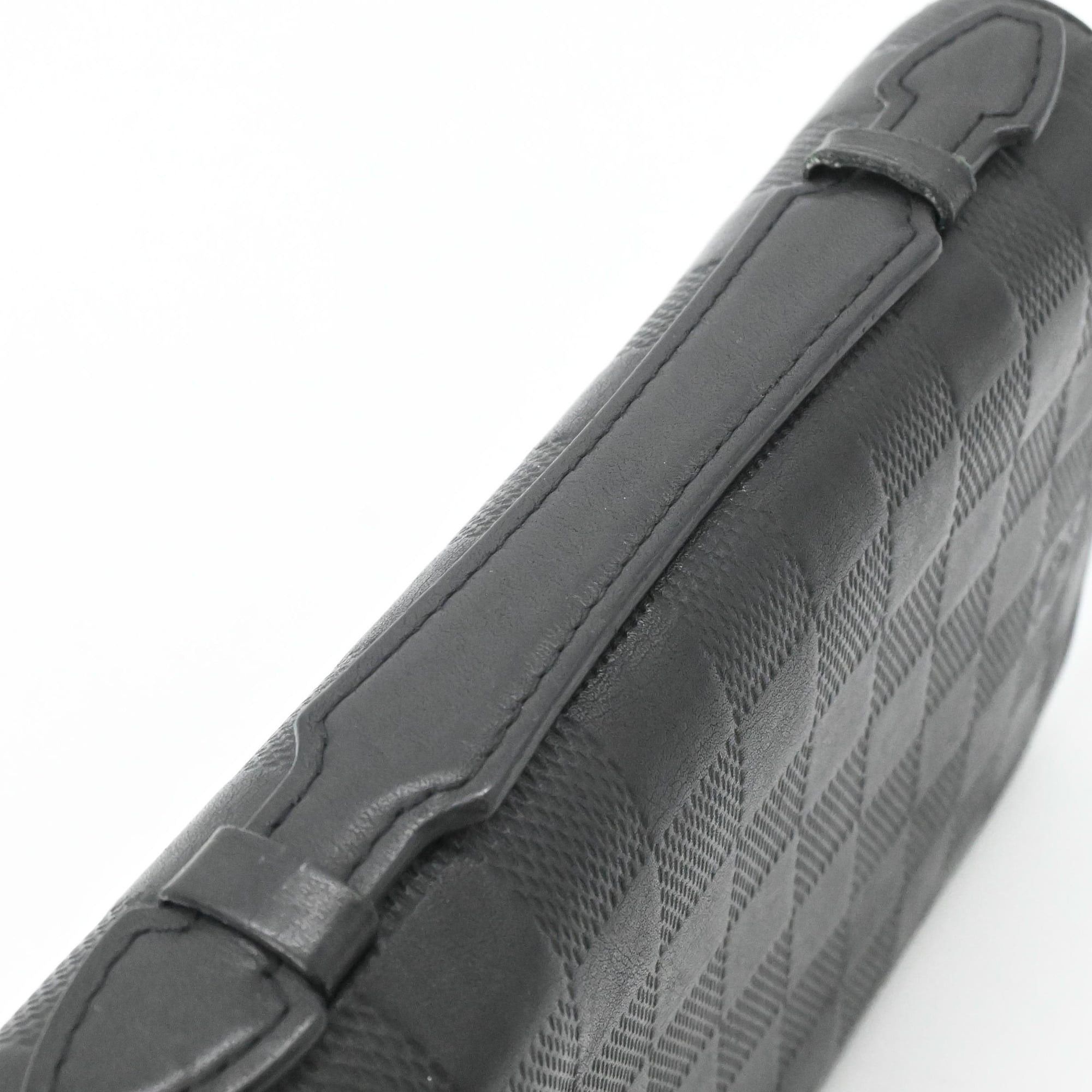 Louis Vuitton LOUIS VUITTON Damier Infini Zippy XL Round Organizer Long Wallet with Handle, Black N61254 Size ONE SIZE - 3 Thumbnail