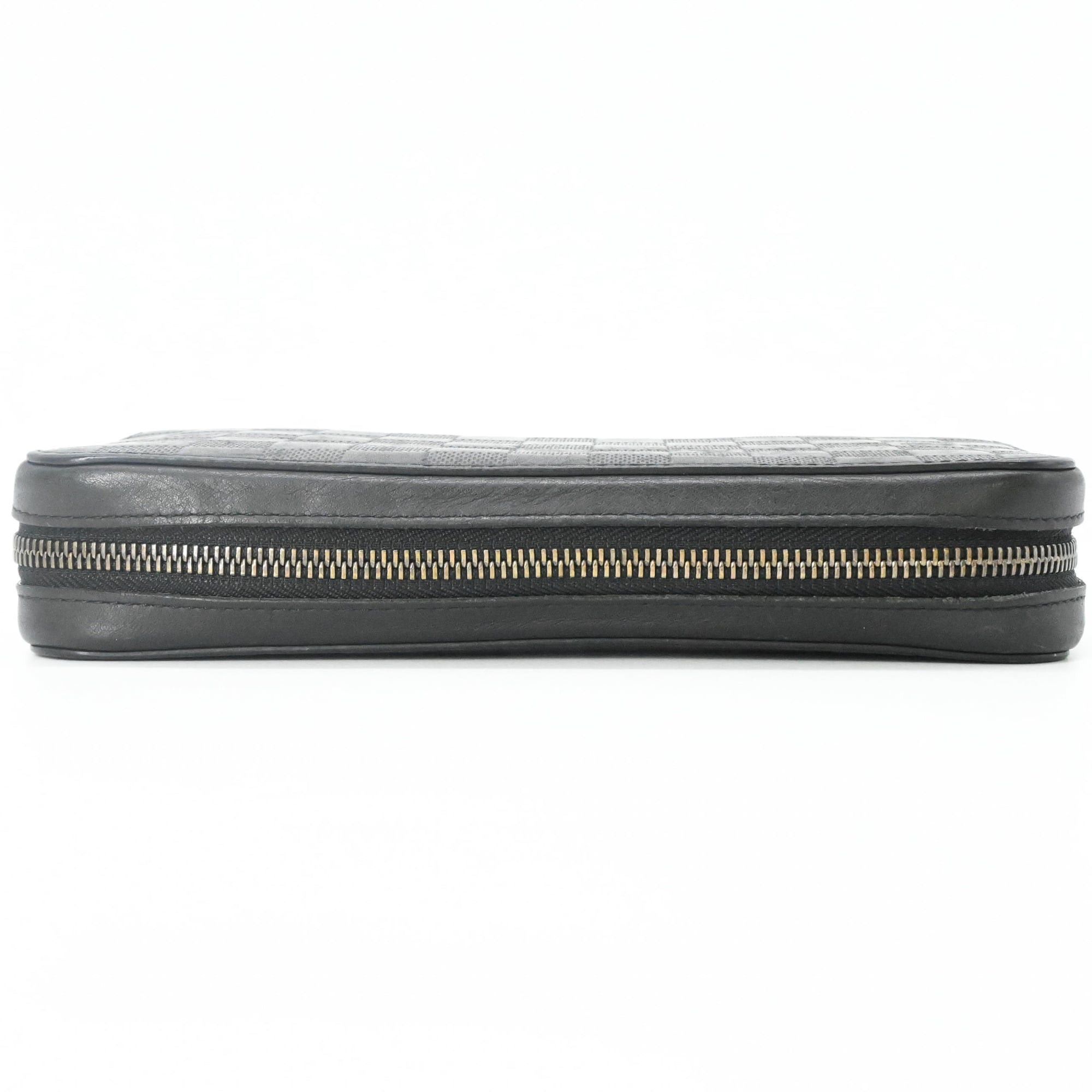 Louis Vuitton LOUIS VUITTON Damier Infini Zippy XL Round Organizer Long Wallet with Handle, Black N61254 Size ONE SIZE - 7 Thumbnail