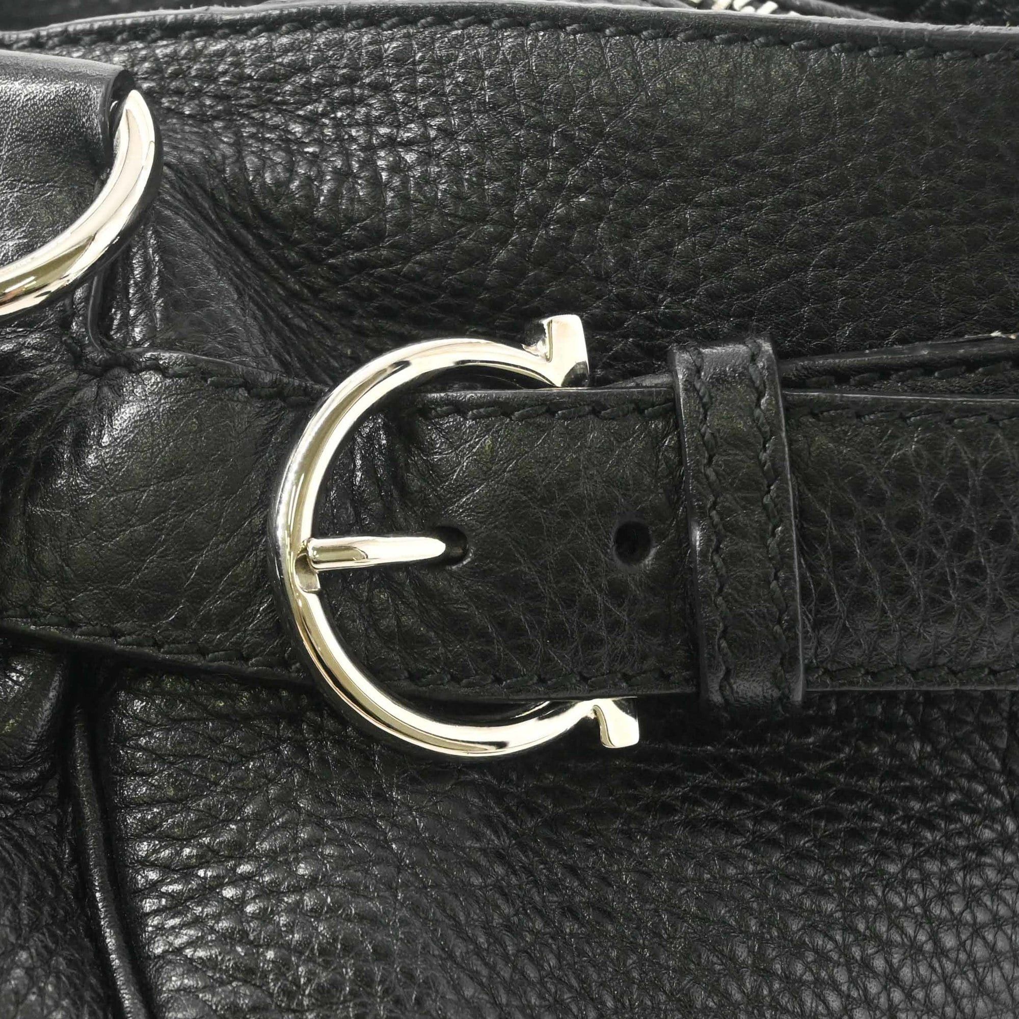 Salvatore Ferragamo Salvatore Ferragamo Gancini Handbag for Women, Black Size ONE SIZE - 10 Thumbnail