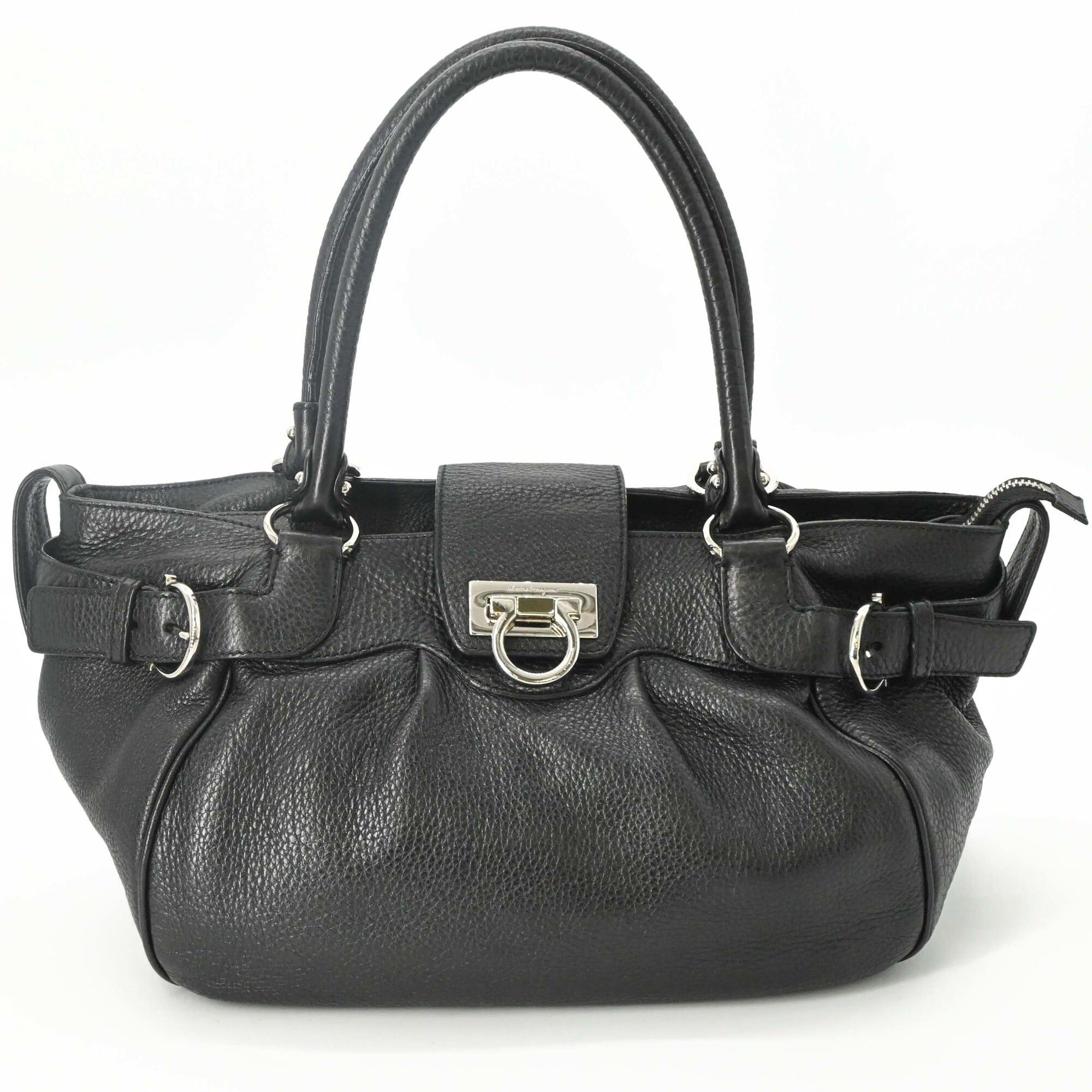 Salvatore Ferragamo Salvatore Ferragamo Gancini Handbag for Women, Black Size ONE SIZE - 2 Thumbnail