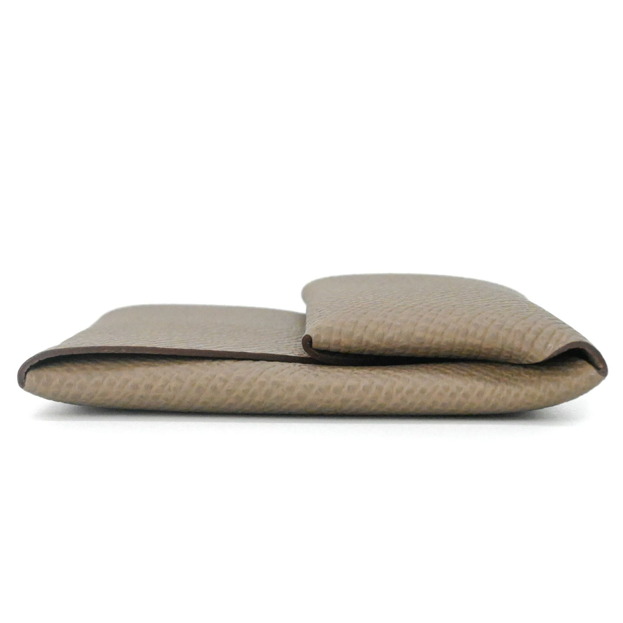 Hermes HERMES Bastia Veau Epsom Wallet/Coin Purse Compact Wallet Beige Marfa Size ONE SIZE - 4 Thumbnail