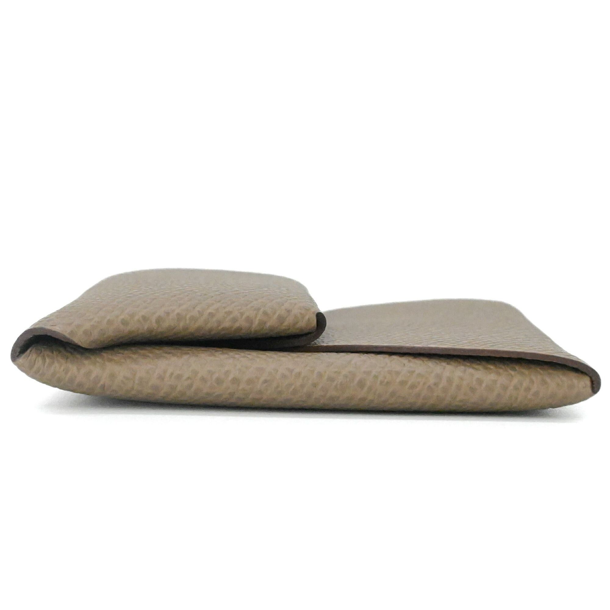 Hermes HERMES Bastia Veau Epsom Wallet/Coin Purse Compact Wallet Beige Marfa Size ONE SIZE - 5 Thumbnail
