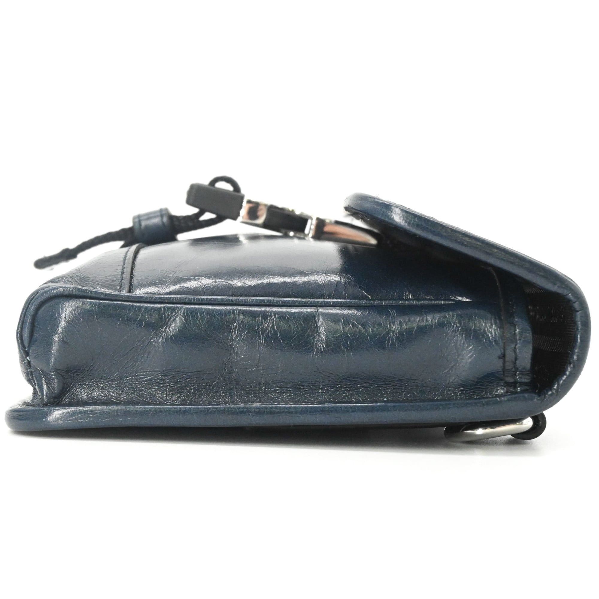 Prada PRADA Softlook Leather Shoulder Bag/Body Bag, Tessuto, Navy Size ONE SIZE - 4 Thumbnail
