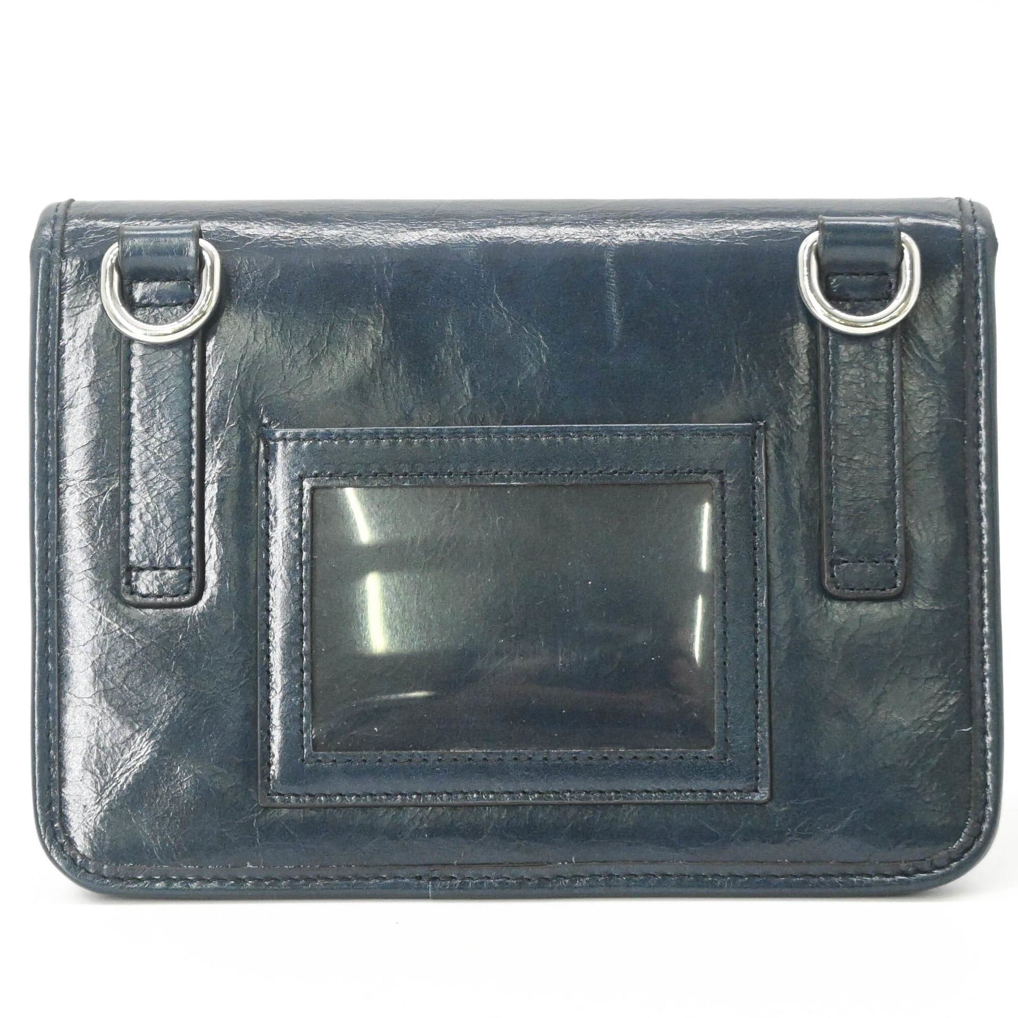 Prada PRADA Softlook Leather Shoulder Bag/Body Bag, Tessuto, Navy Size ONE SIZE - 3 Thumbnail