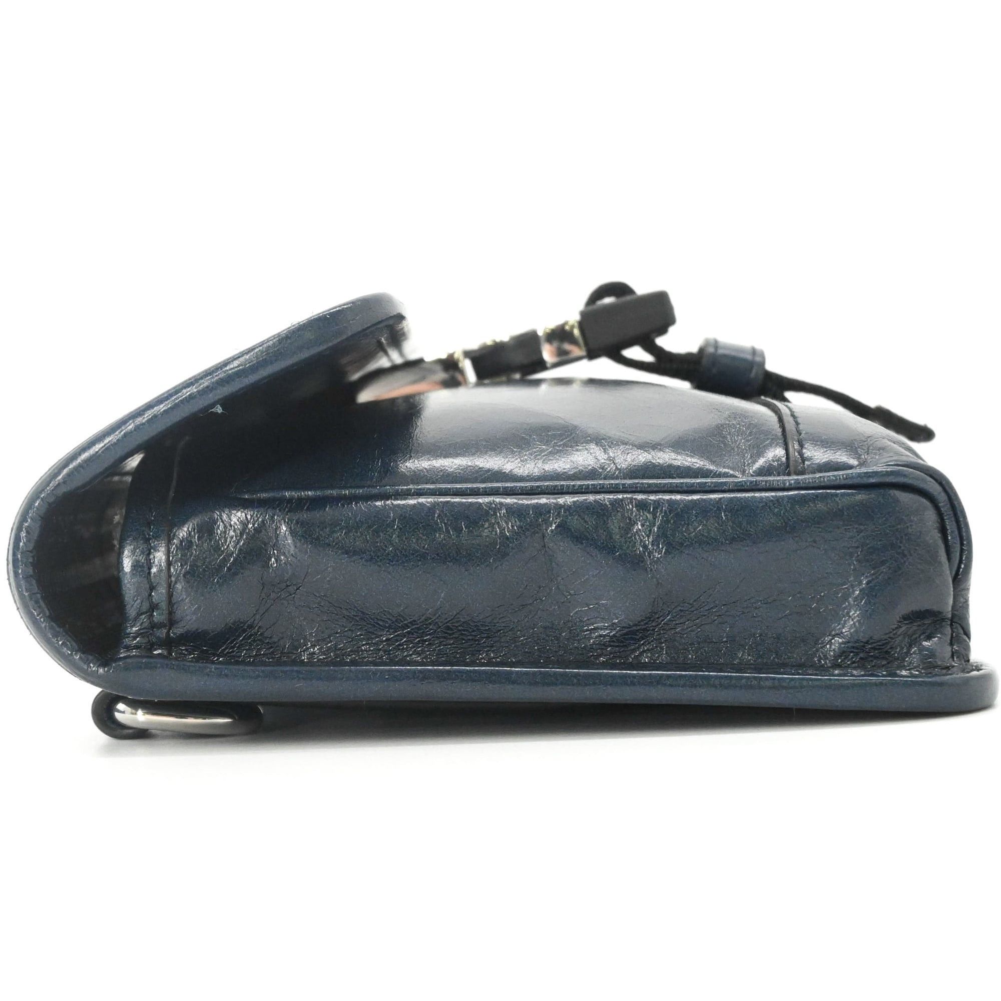 Prada PRADA Softlook Leather Shoulder Bag/Body Bag, Tessuto, Navy Size ONE SIZE - 5 Thumbnail