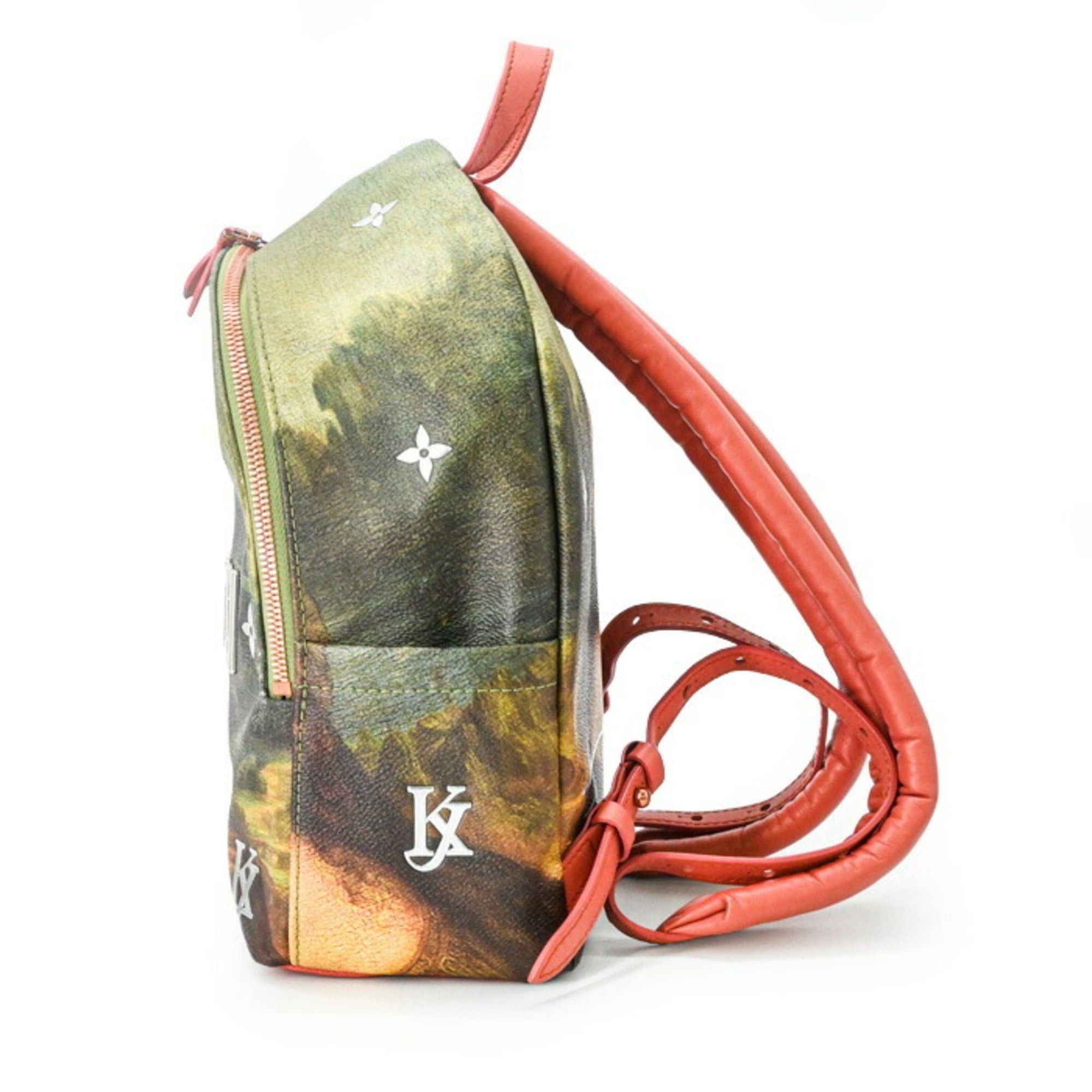 Louis Vuitton Louis Vuitton Mona Lisa Backpack Palm Springs Masters Collection Pink Green M43375 Size ONE SIZE - 4 Thumbnail