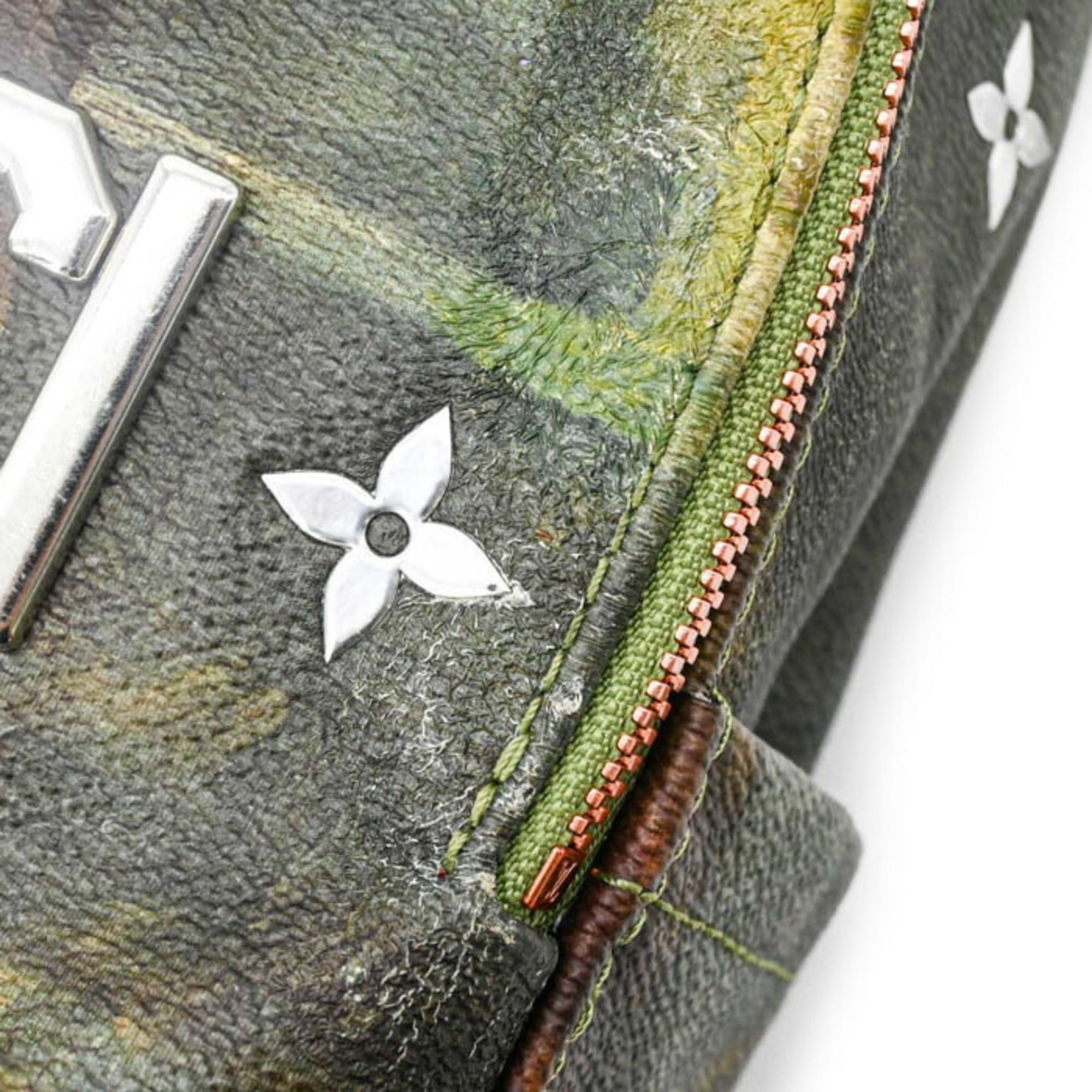 Louis Vuitton Louis Vuitton Mona Lisa Backpack Palm Springs Masters Collection Pink Green M43375 Size ONE SIZE - 17 Thumbnail