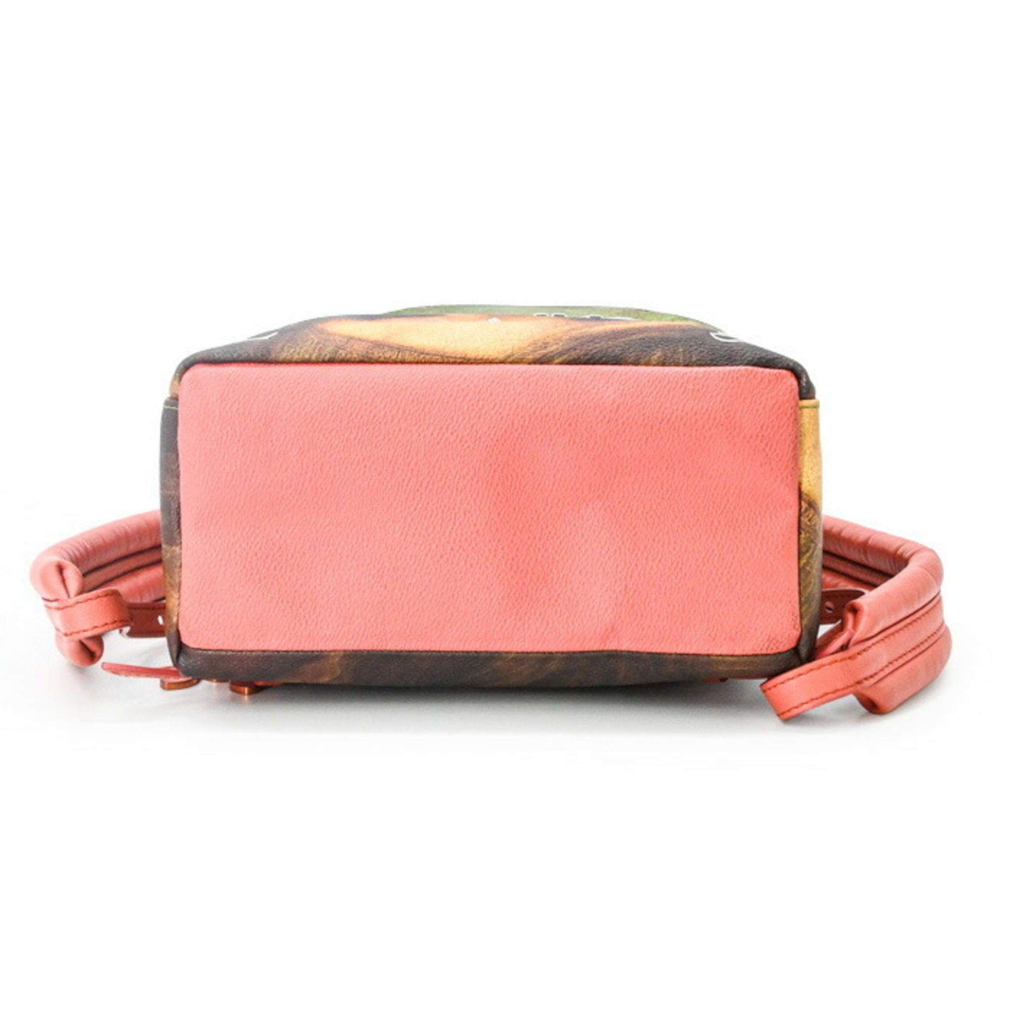Louis Vuitton Louis Vuitton Mona Lisa Backpack Palm Springs Masters Collection Pink Green M43375 Size ONE SIZE - 5 Thumbnail