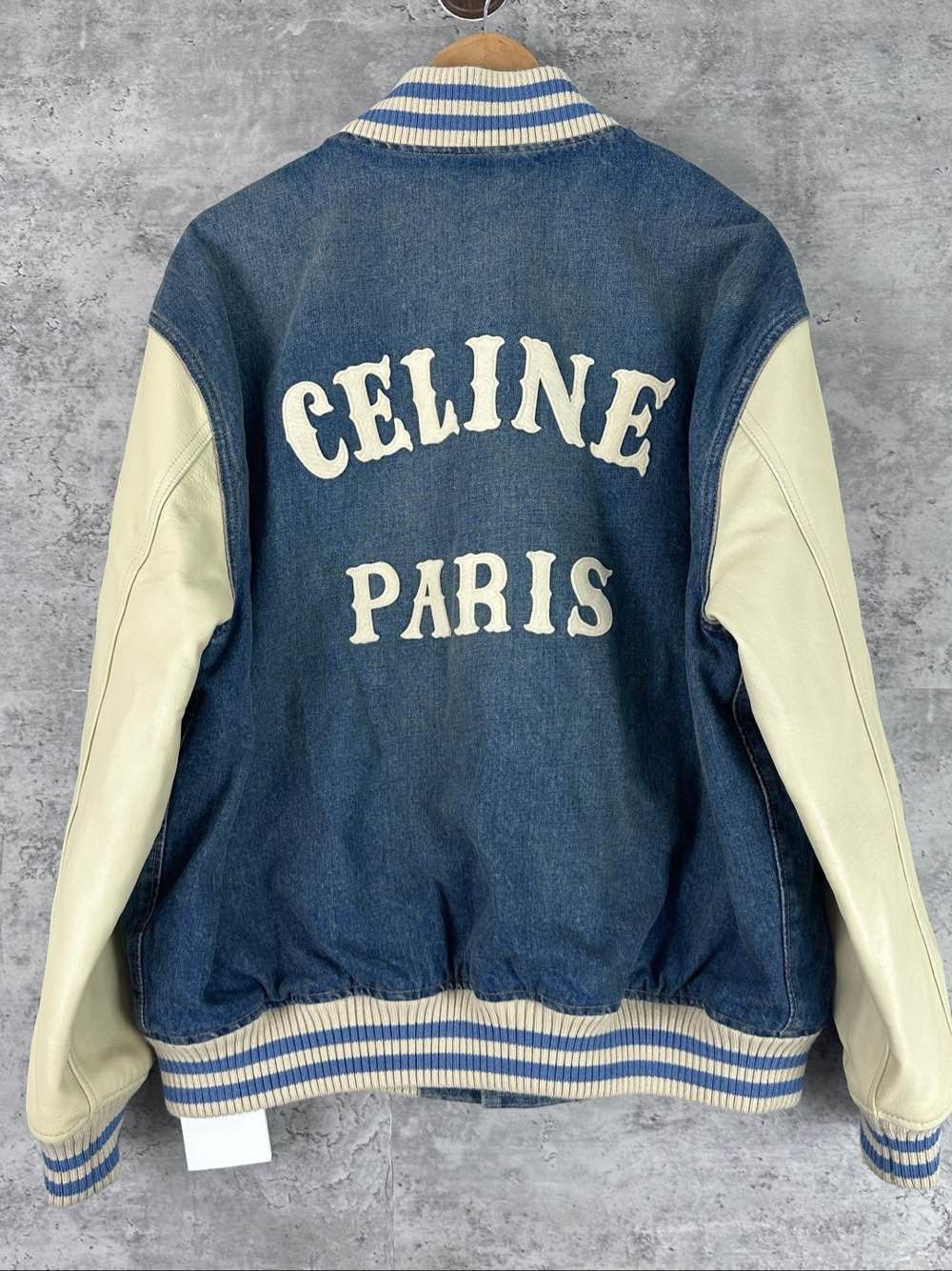 Celine Celine Triomphe Denim Bomber Jacket Size M Size US M / EU 48-50 / 2 - 2 Thumbnail