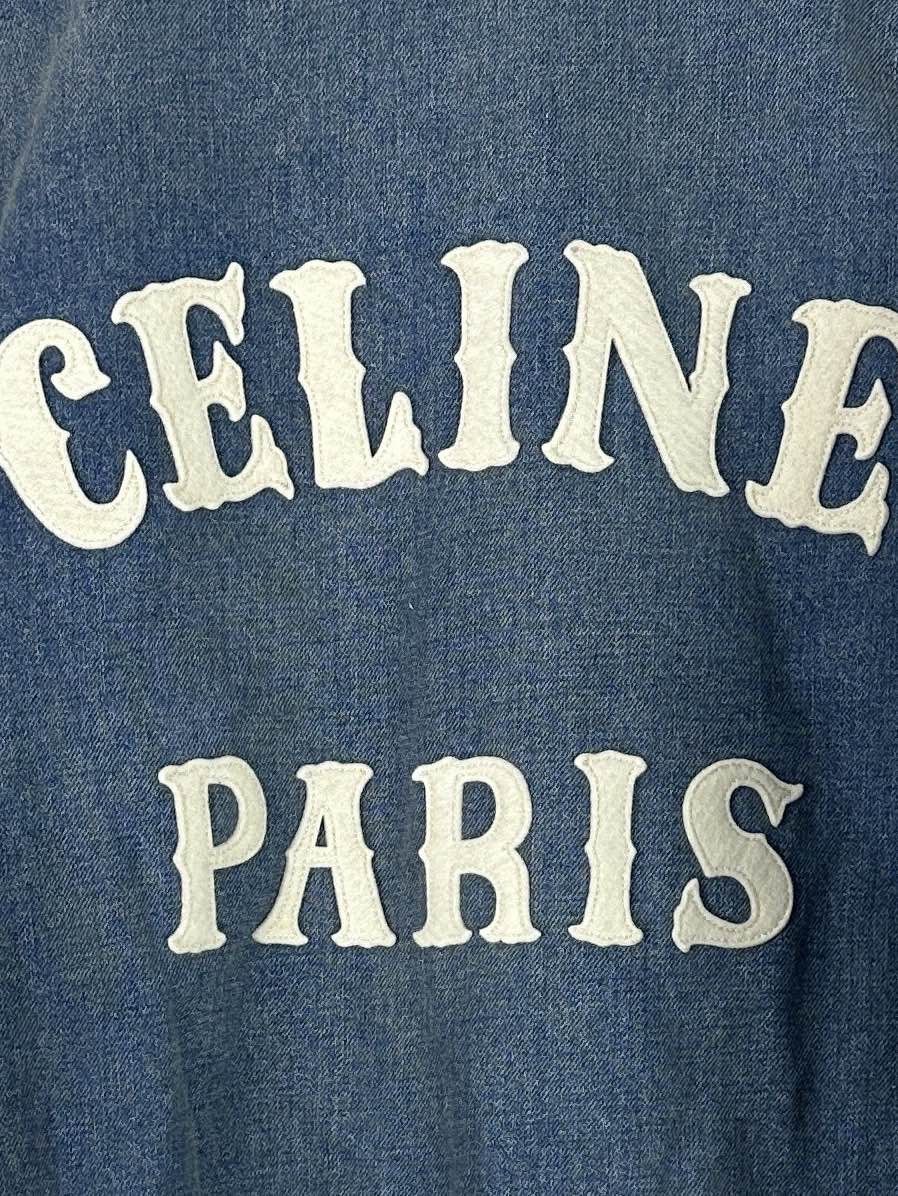 Celine Celine Triomphe Denim Bomber Jacket Size M Size US M / EU 48-50 / 2 - 7 Thumbnail