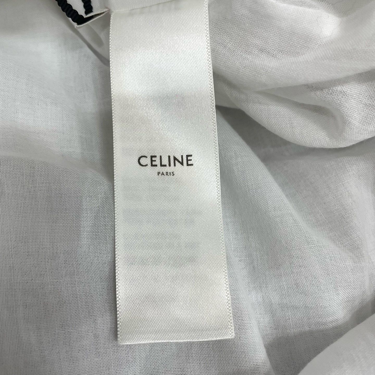 Celine Celine White Cotton Embroidered Midi Dress Size 36 Size XS / US 0-2 / IT 36-38 - 4 Thumbnail