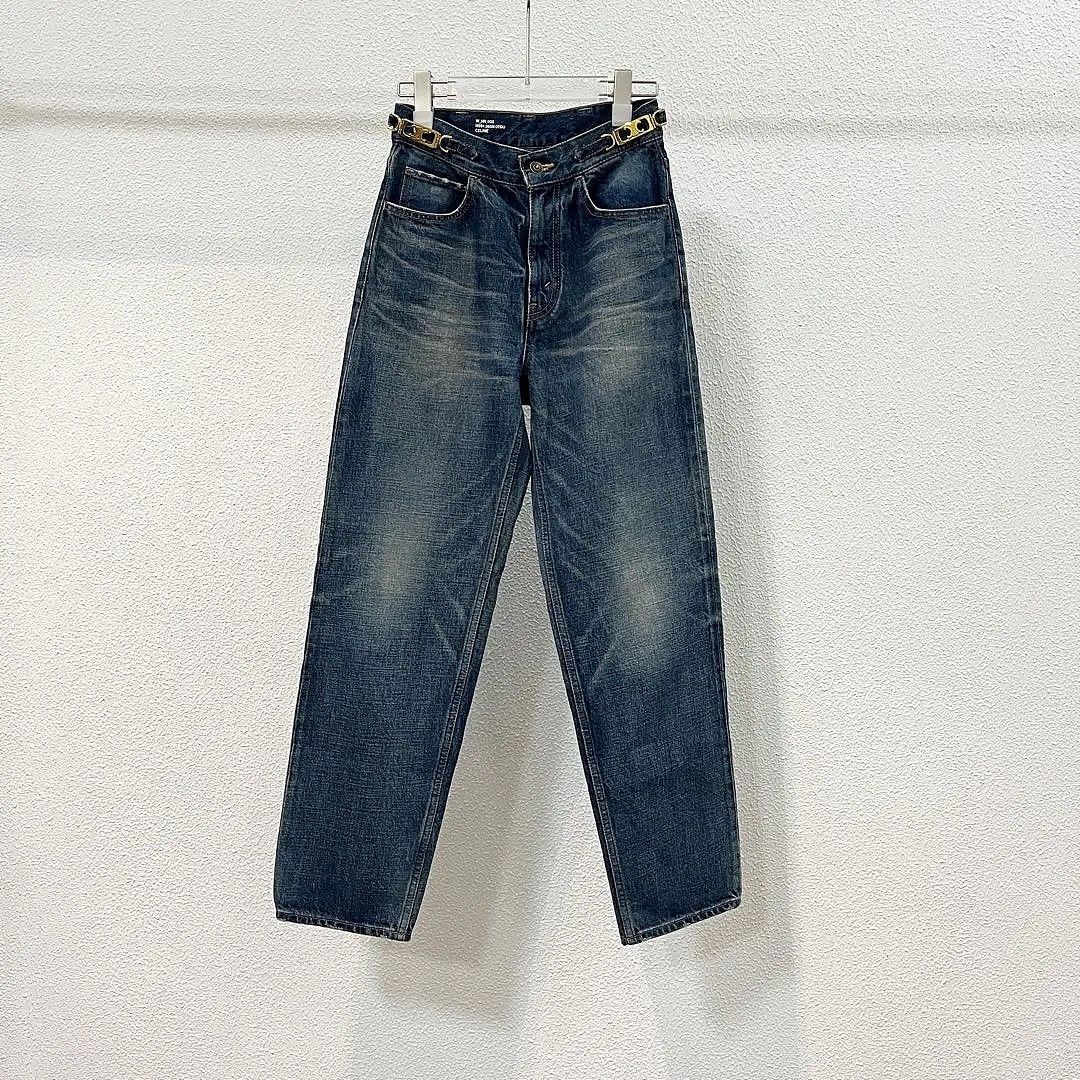 Celine CELINE Triomphe Chain Jeans Size 27 Size 27" / US 4 / IT 40 - 6 Thumbnail