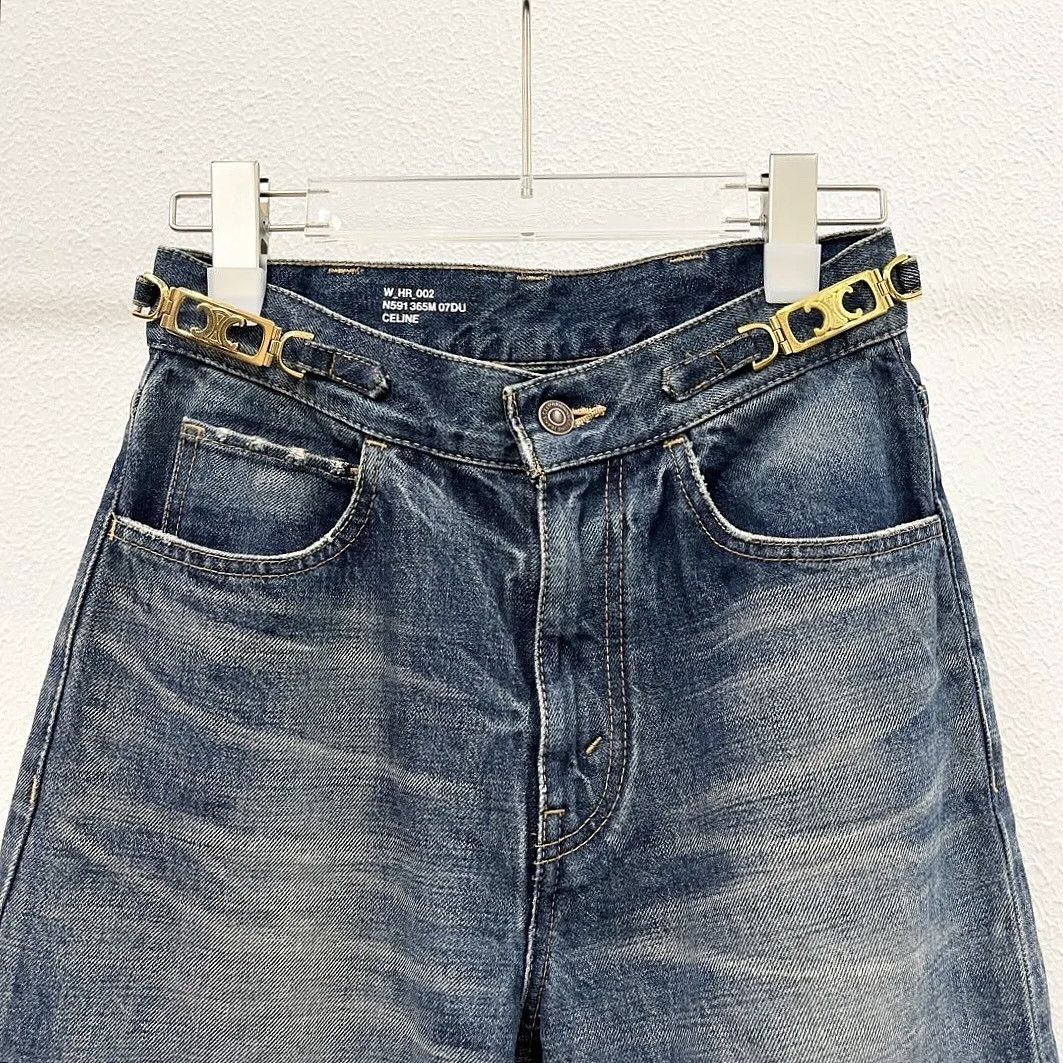 Celine CELINE Triomphe Chain Jeans Size 27 Size 27" / US 4 / IT 40 - 3 Thumbnail