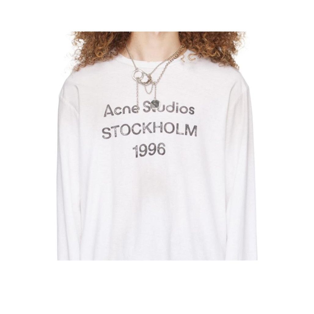 Acne Studios Acne Studios Logo Long Sleeve T-Shirt XL Size US XL / EU 56 / 4 - 10 Thumbnail