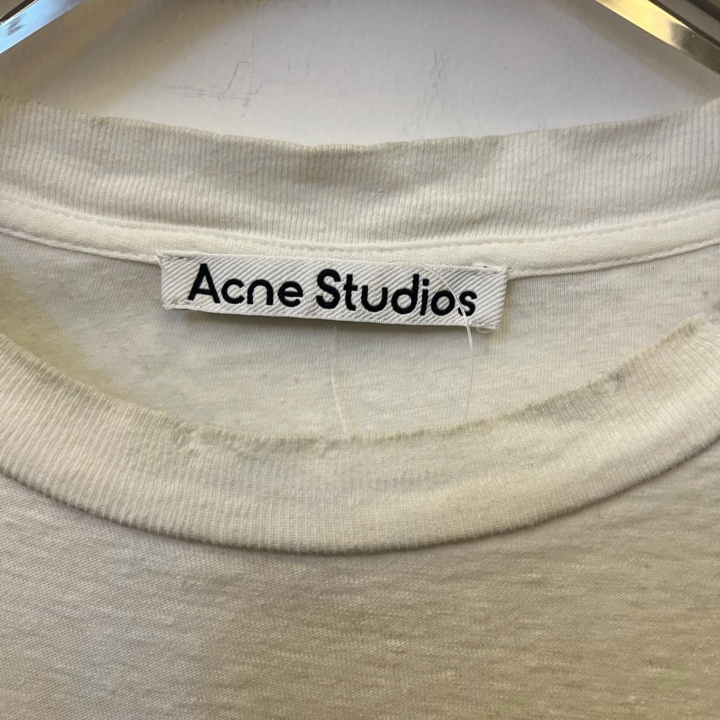 Acne Studios Acne Studios 1996 Logo Distressed Long Sleeve T-Shirt US XXS Size US XXS / EU 40 - 3 Thumbnail