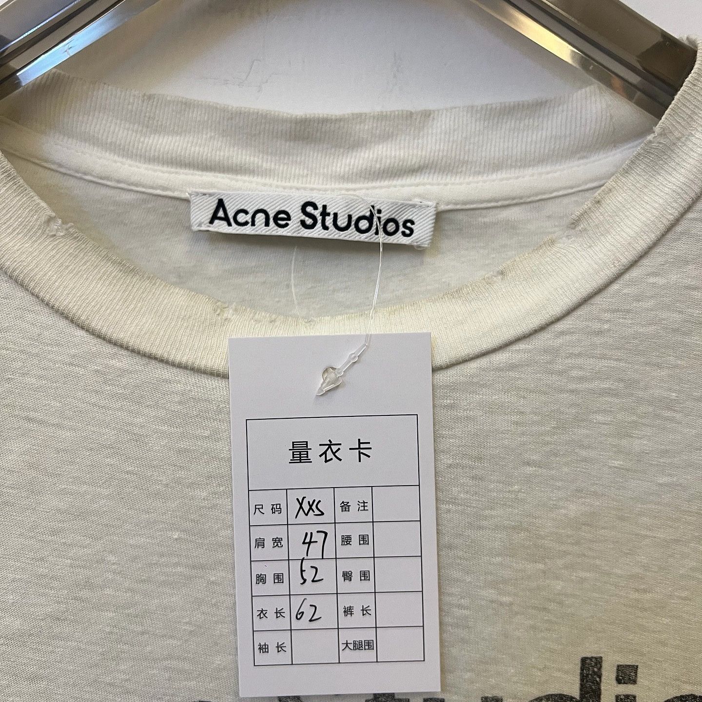 Acne Studios Acne Studios 1996 Logo Distressed Long Sleeve T-Shirt US XXS Size US XXS / EU 40 - 6 Thumbnail