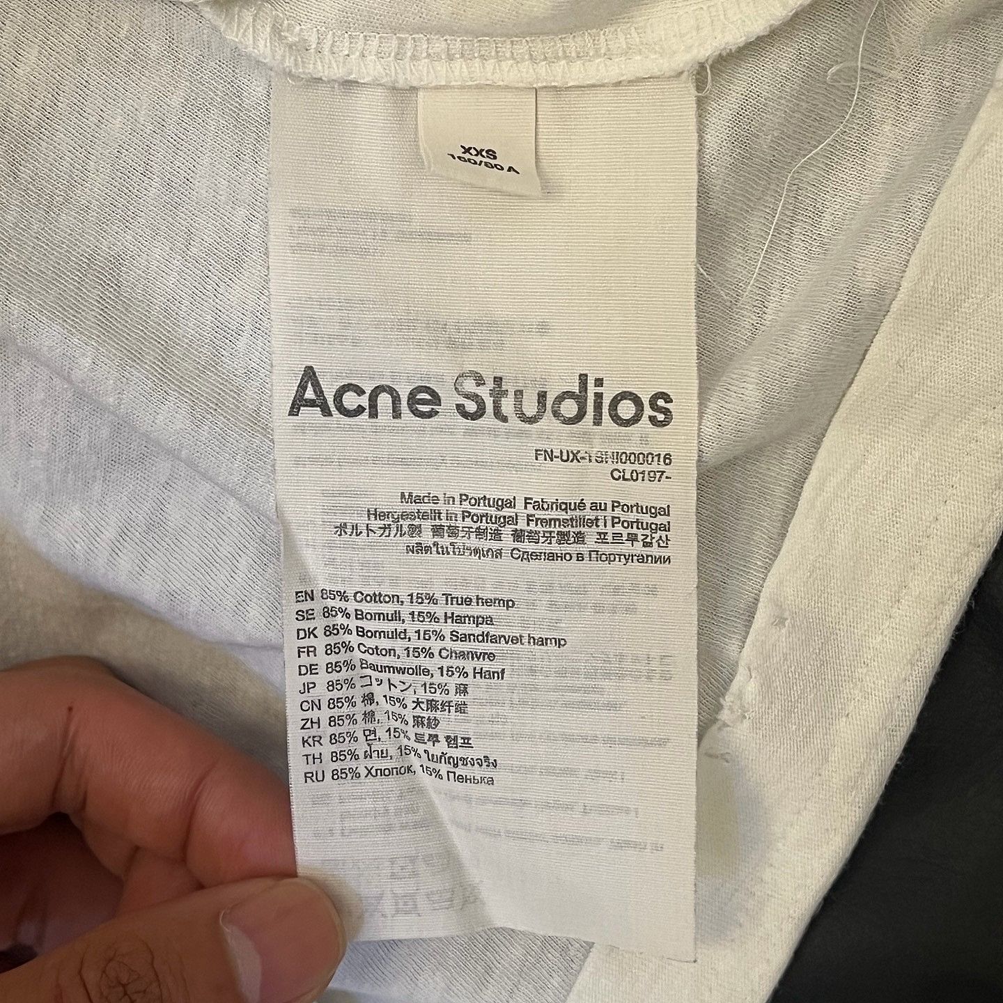 Acne Studios Acne Studios 1996 Logo Distressed Long Sleeve T-Shirt US XXS Size US XXS / EU 40 - 4 Thumbnail