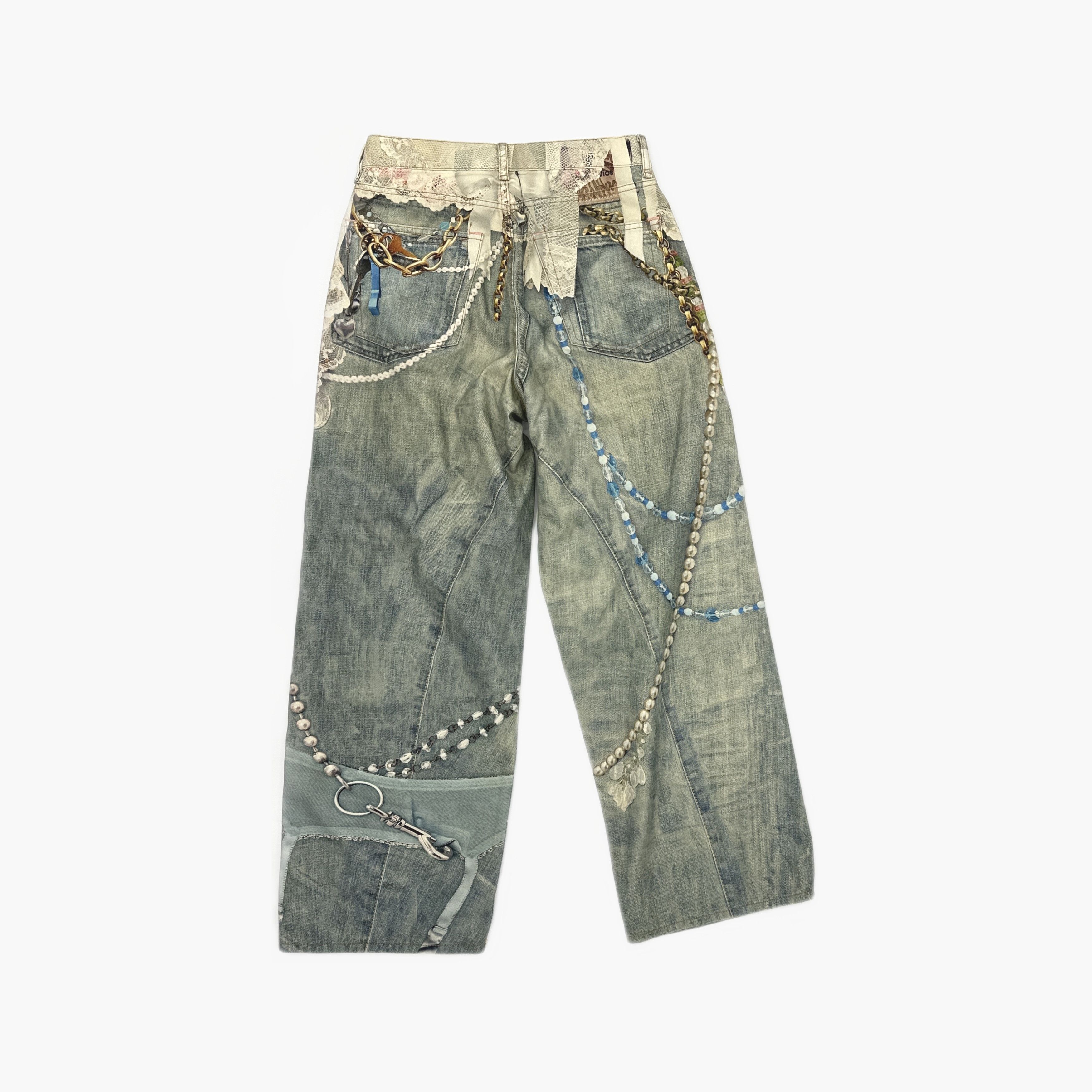 Acne Studios Acne Studios 1981 Embellished Denim Jeans Size 28 Size US 28 / EU 44 - 2 Thumbnail