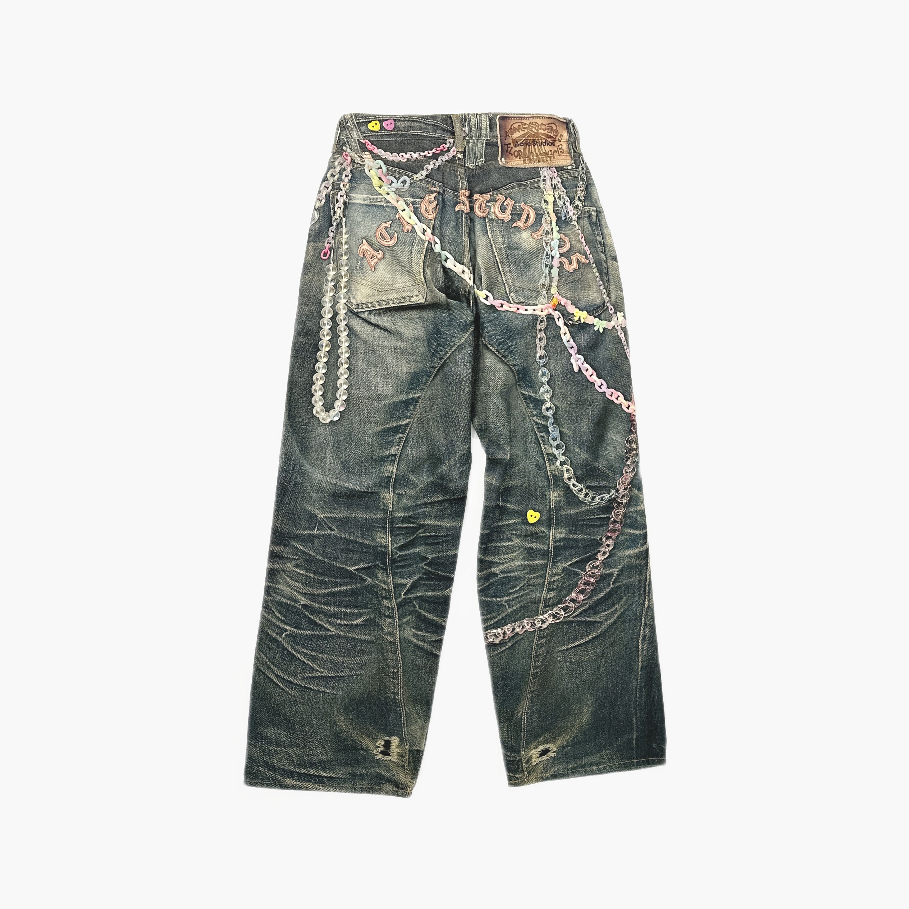 Acne Studios Acne Studios Chain Embellished Denim Jeans Size 30 Size US 30 / EU 46 - 2 Thumbnail