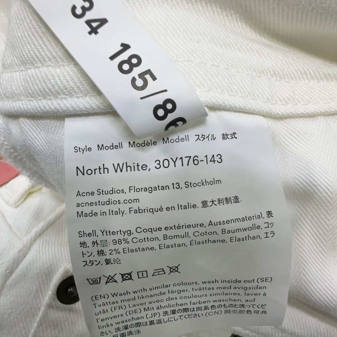 Acne Studios Acne Studios North White Jeans Size 31 Size US 31 - 3 Thumbnail