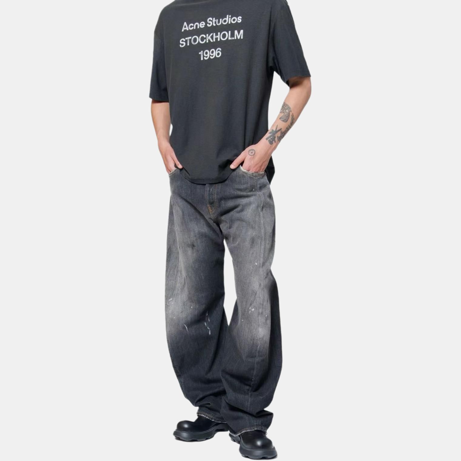 Acne Studios Acne Studios 2006M Paint Splatter Denim Jeans Size 29 Size US 29 - 13 Thumbnail