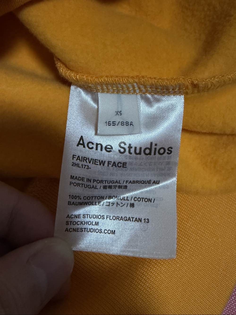 Acne Studios Acne Studios Orange Face Logo Crewneck Sweatshirt XS Size US XS / EU 42 / 0 - 4 Thumbnail